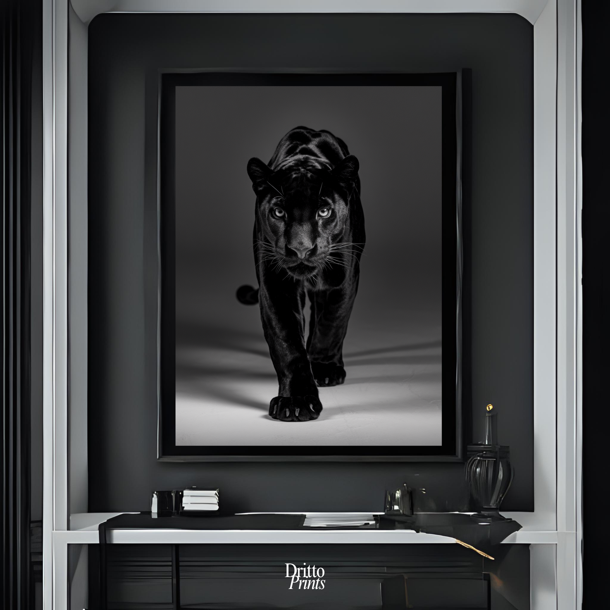 (FD7) Eyes of the Hunt - Framed matte paper poster