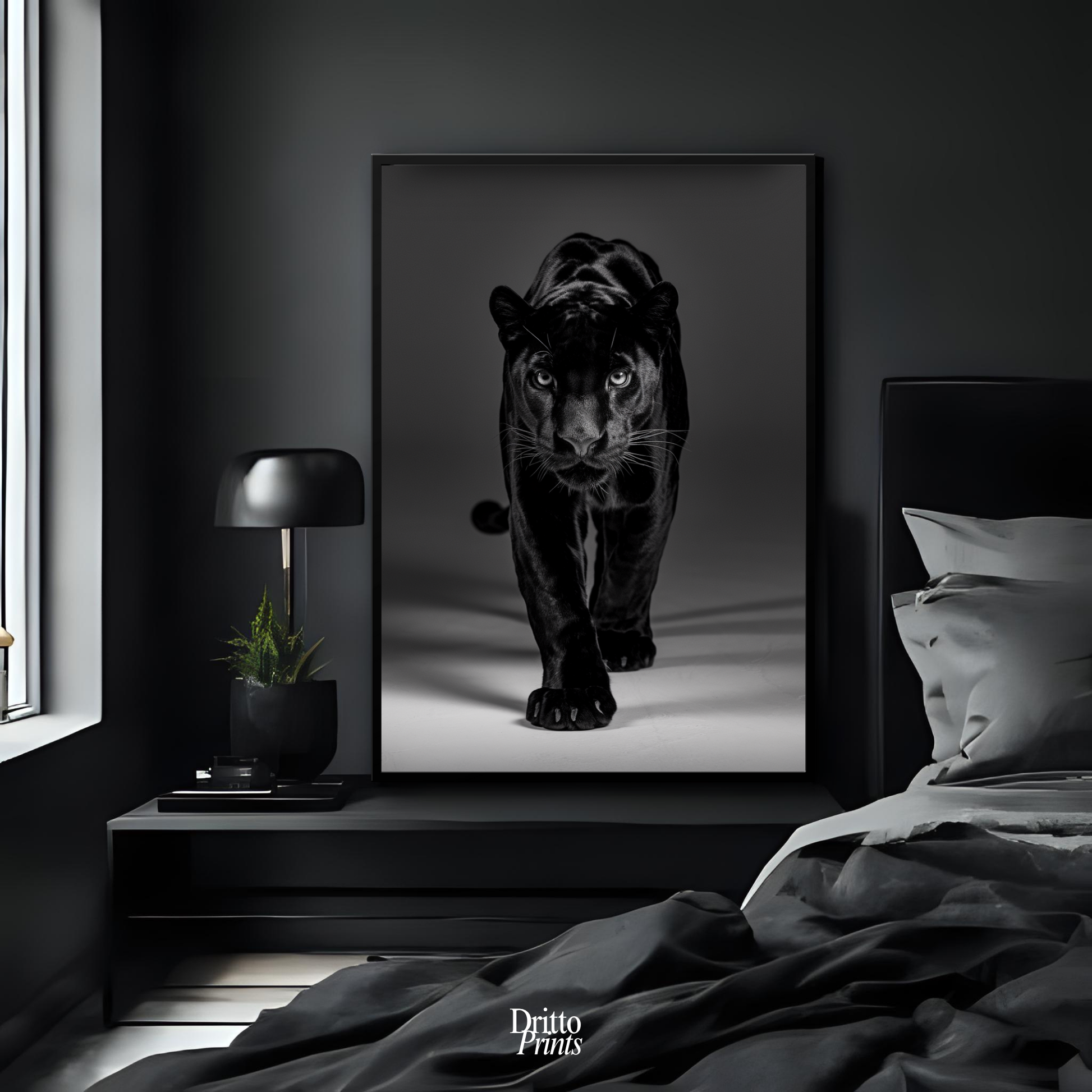 (FD7) Eyes of the Hunt - Framed matte paper poster