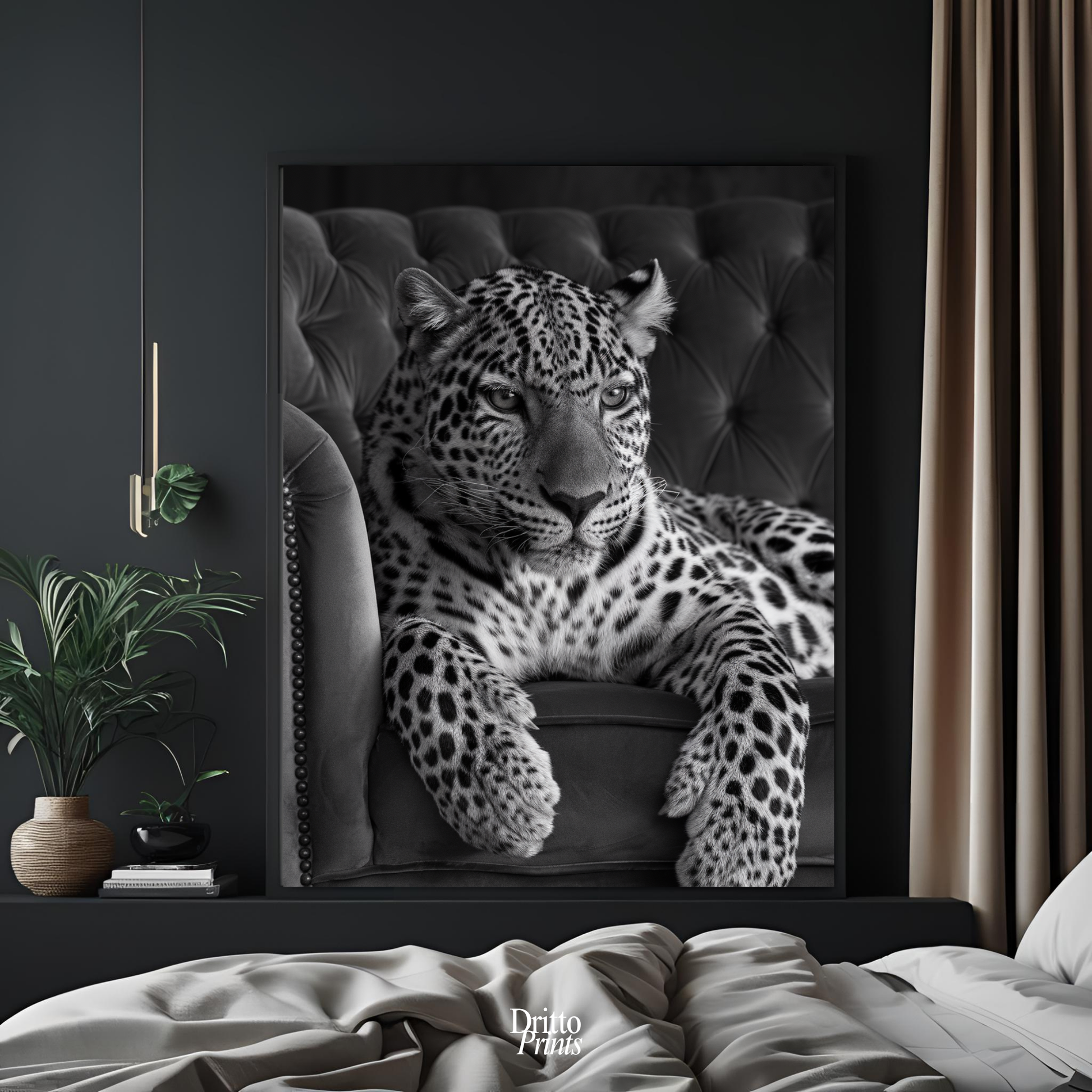 (FD8) The Silent Leopard - Framed matte paper poster