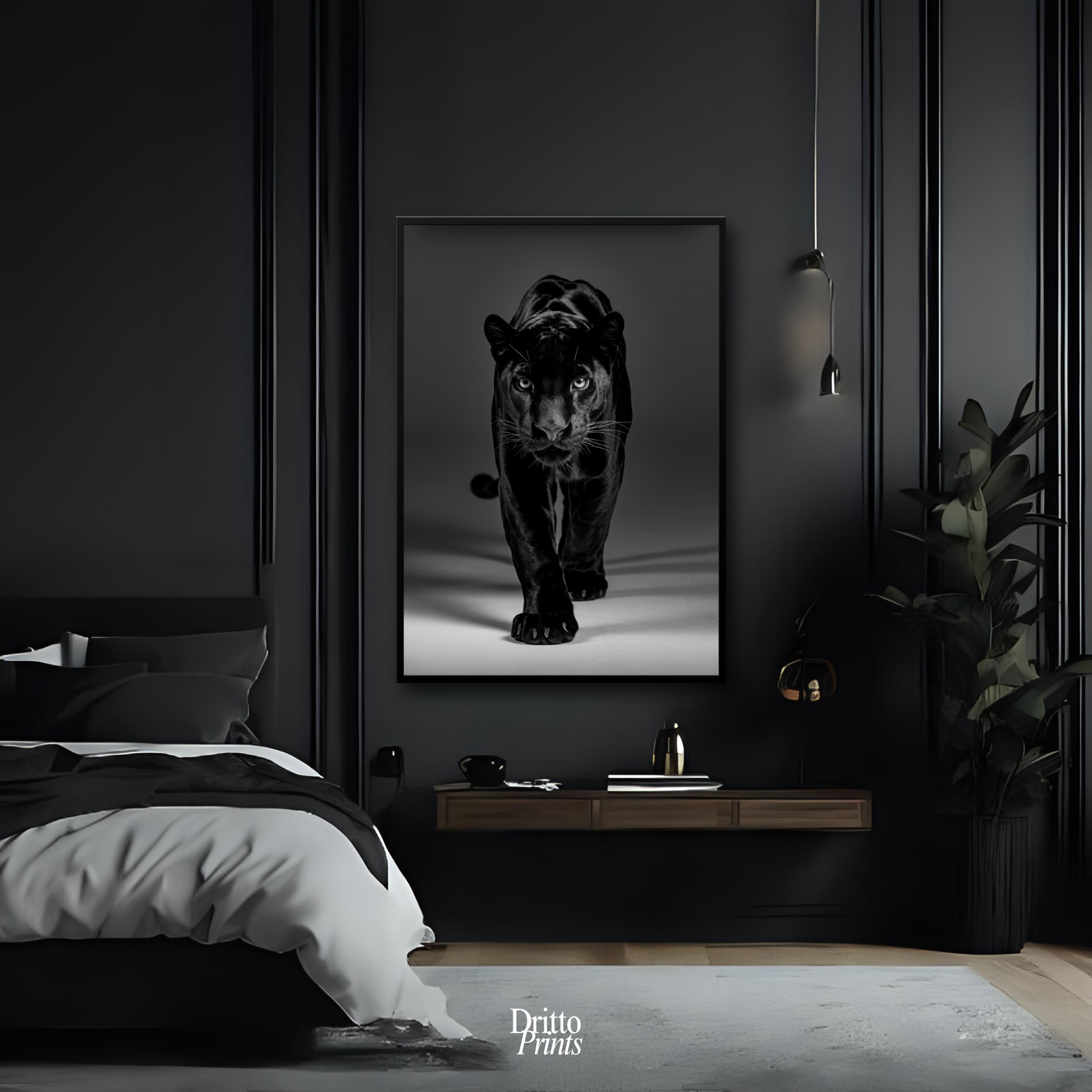 (FD7) Eyes of the Hunt - Framed matte paper poster