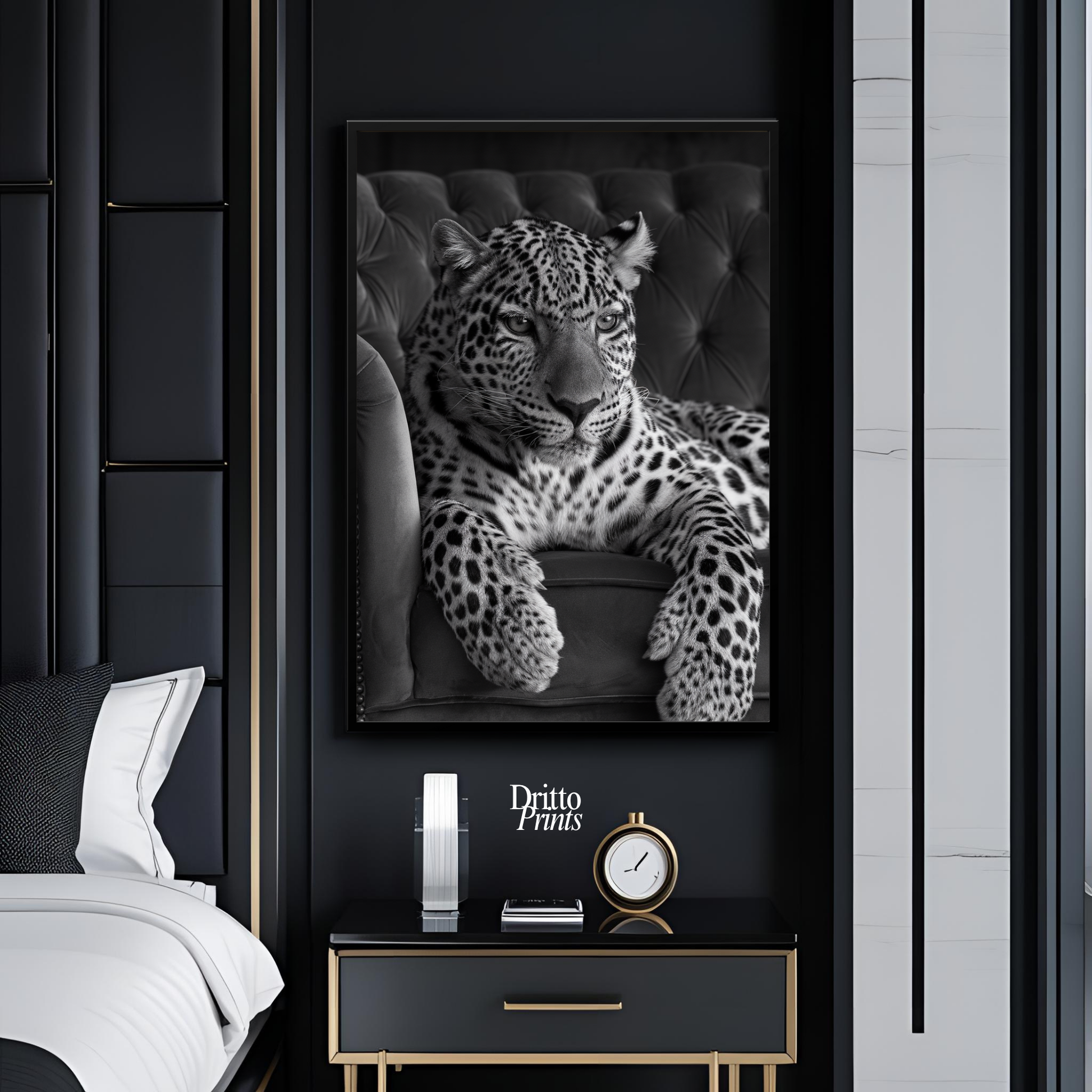 (FD8) The Silent Leopard - Framed matte paper poster