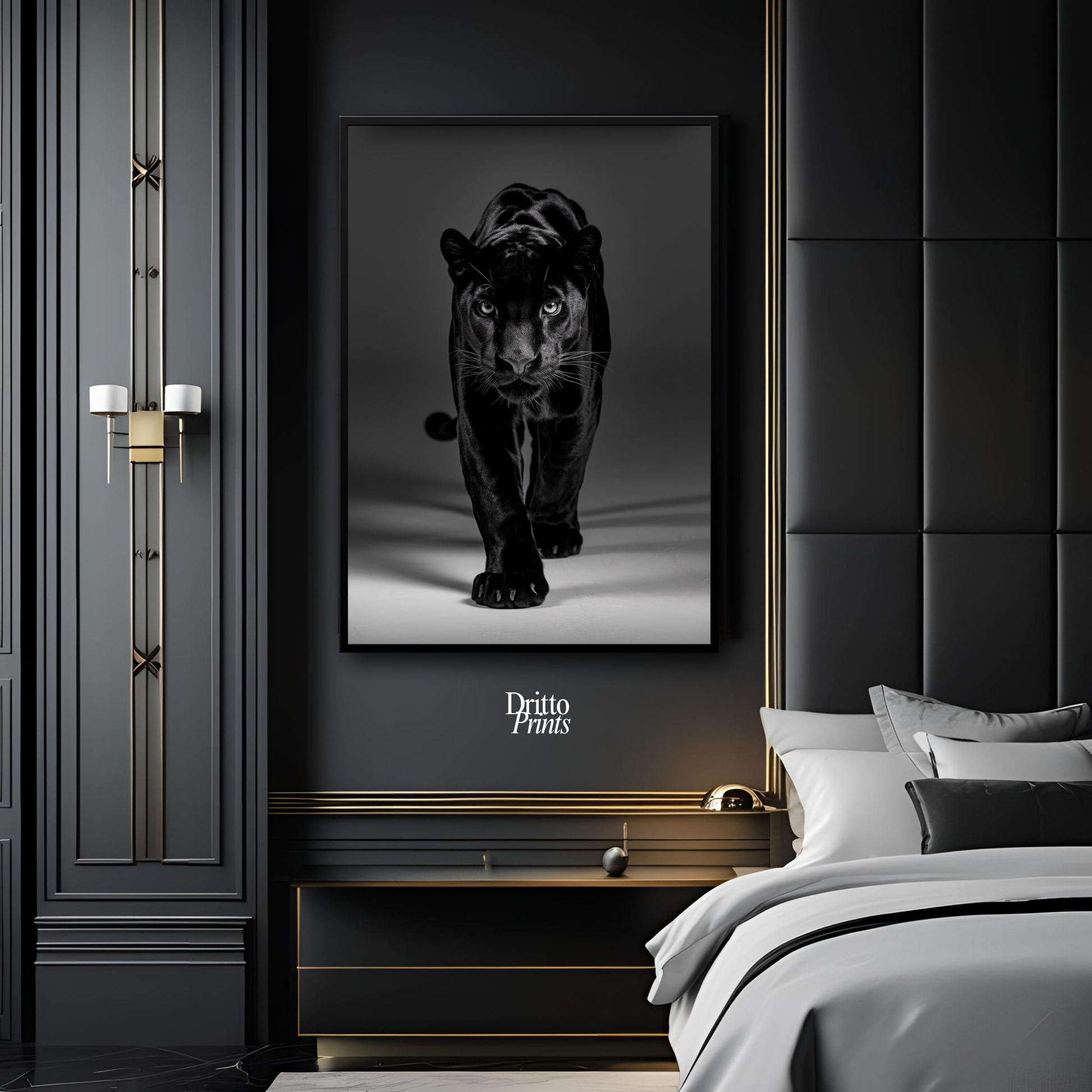 (FD7) Eyes of the Hunt - Framed matte paper poster