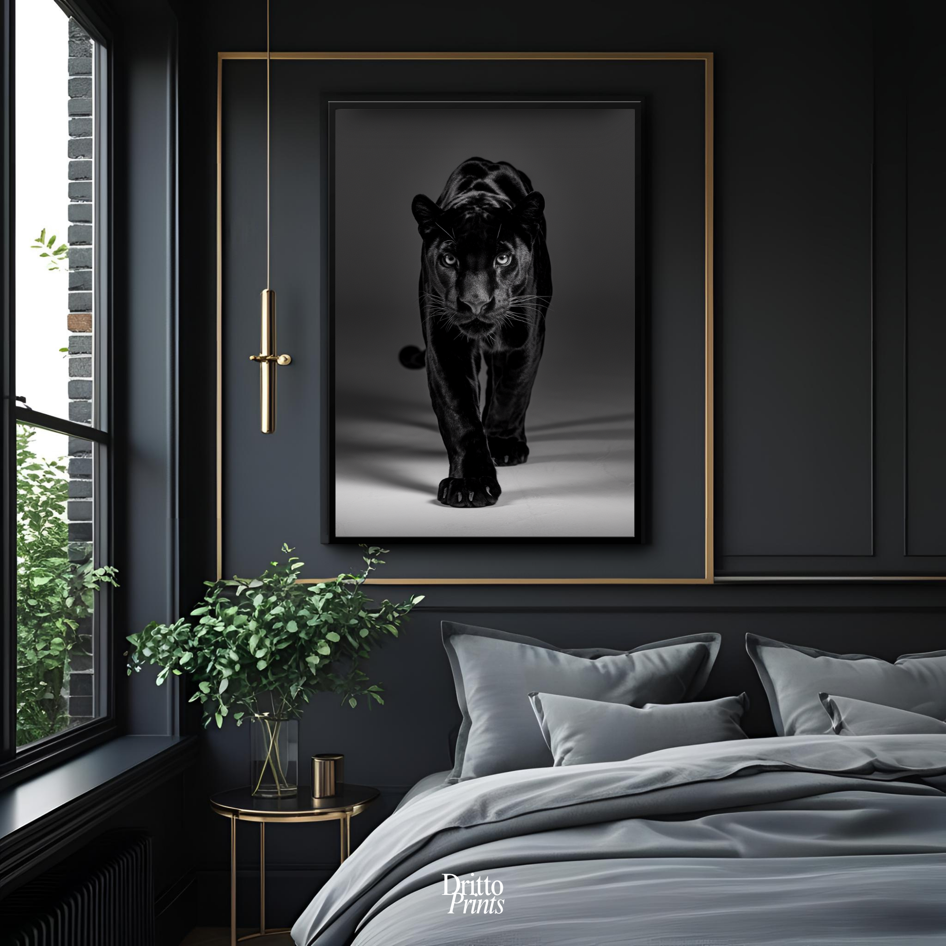 (FD7) Eyes of the Hunt - Framed matte paper poster