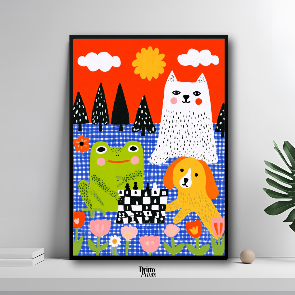 (FD49) The Game Night Trio – Framed matte paper poster