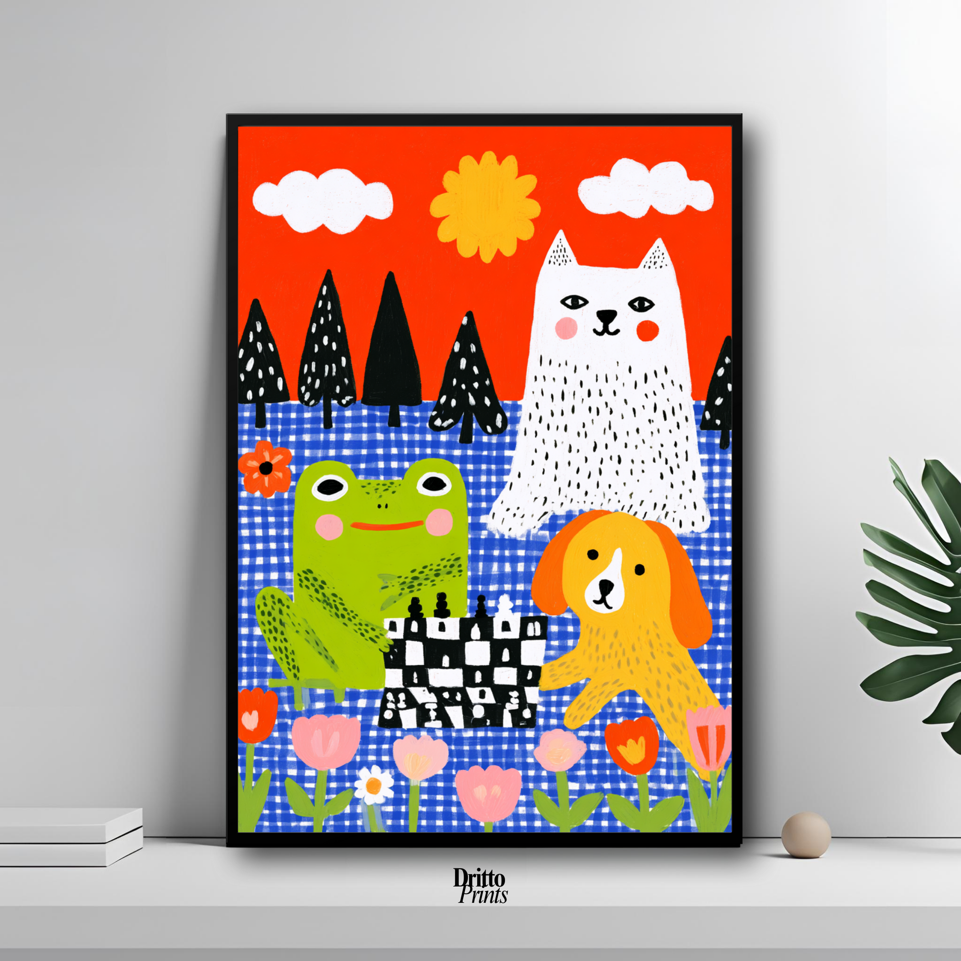 (FD49) The Game Night Trio – Framed matte paper poster