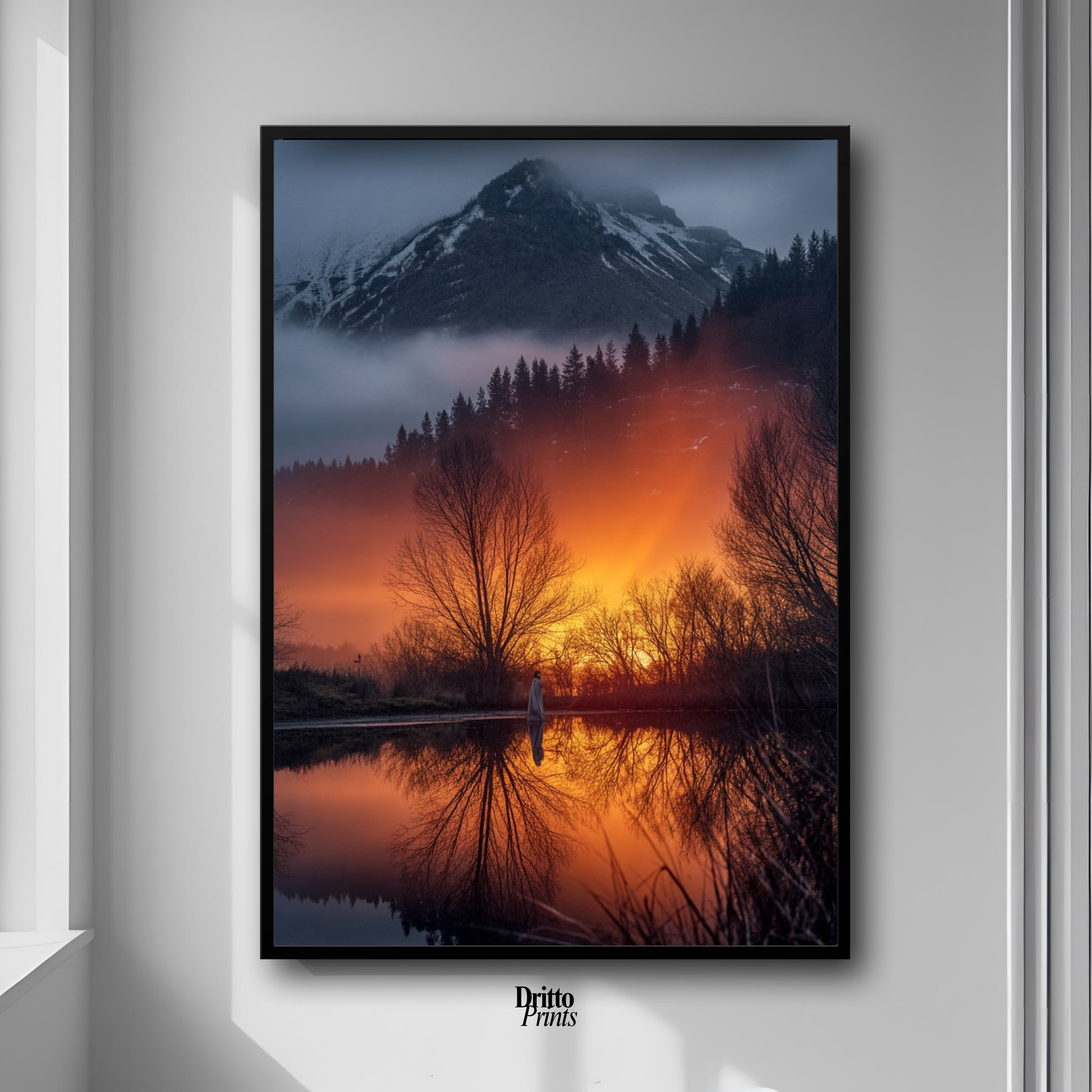 (FD29) When the Lake Remembered - Framed matte paper poster