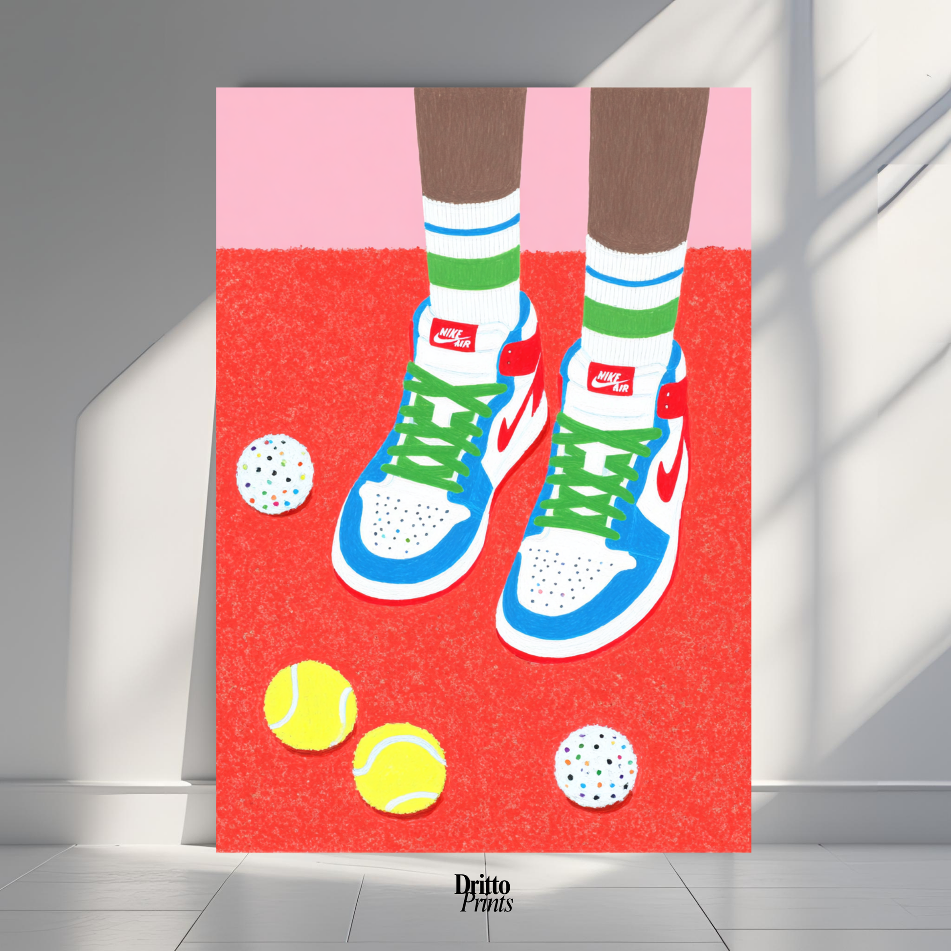 (PD31) Mocha Court Balls Poster