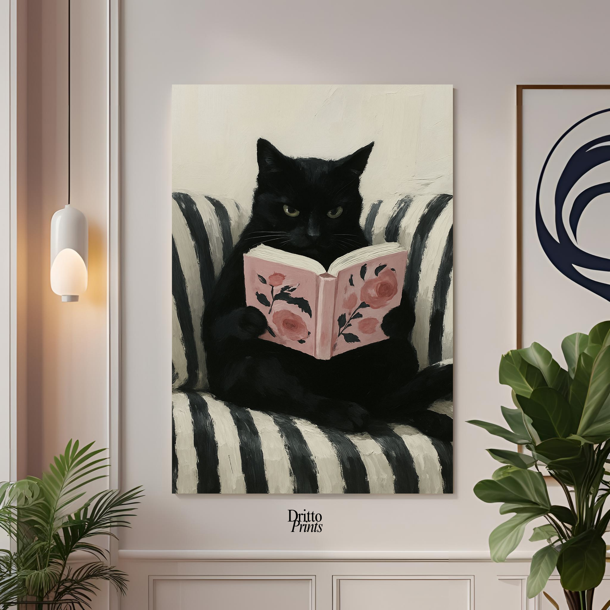 (PD4) The Cat Who Read in Stripes - Poster