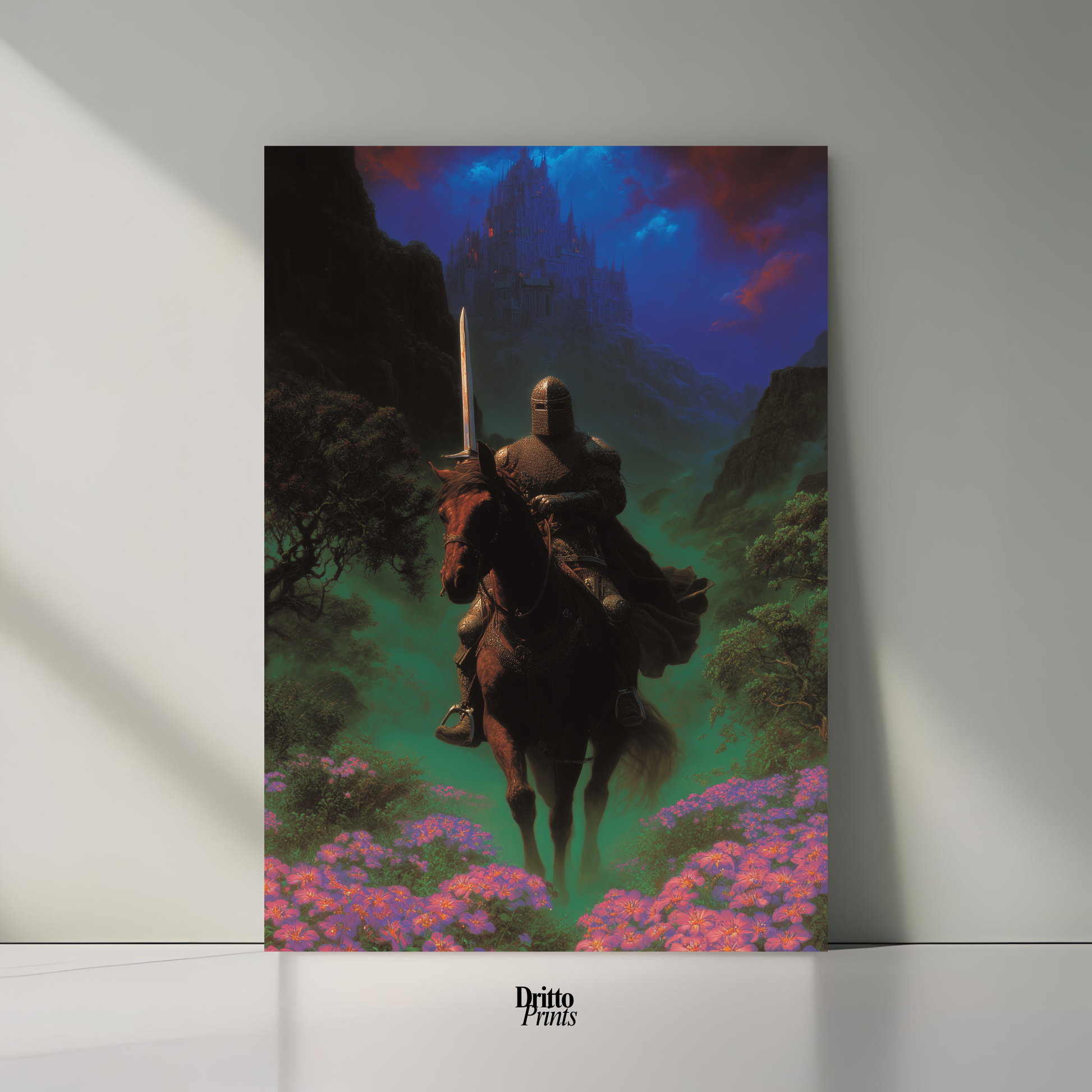(PD24) Moonlit Bloom: The Knight Among Violets - Poster