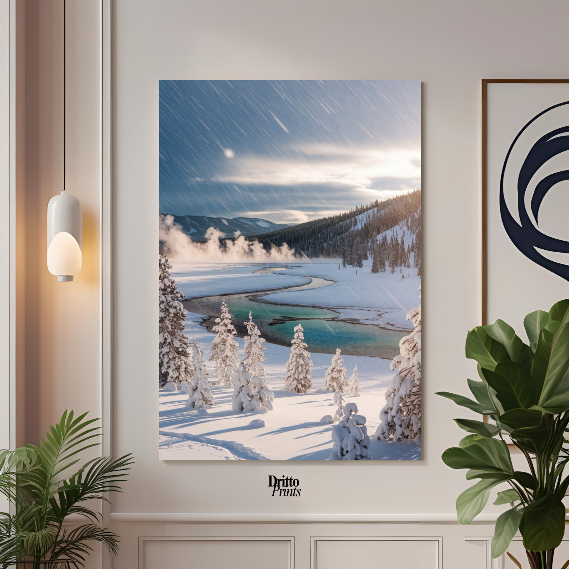 (CD8) Blizzard's Embrace - Yellowstone Winter - Canvas