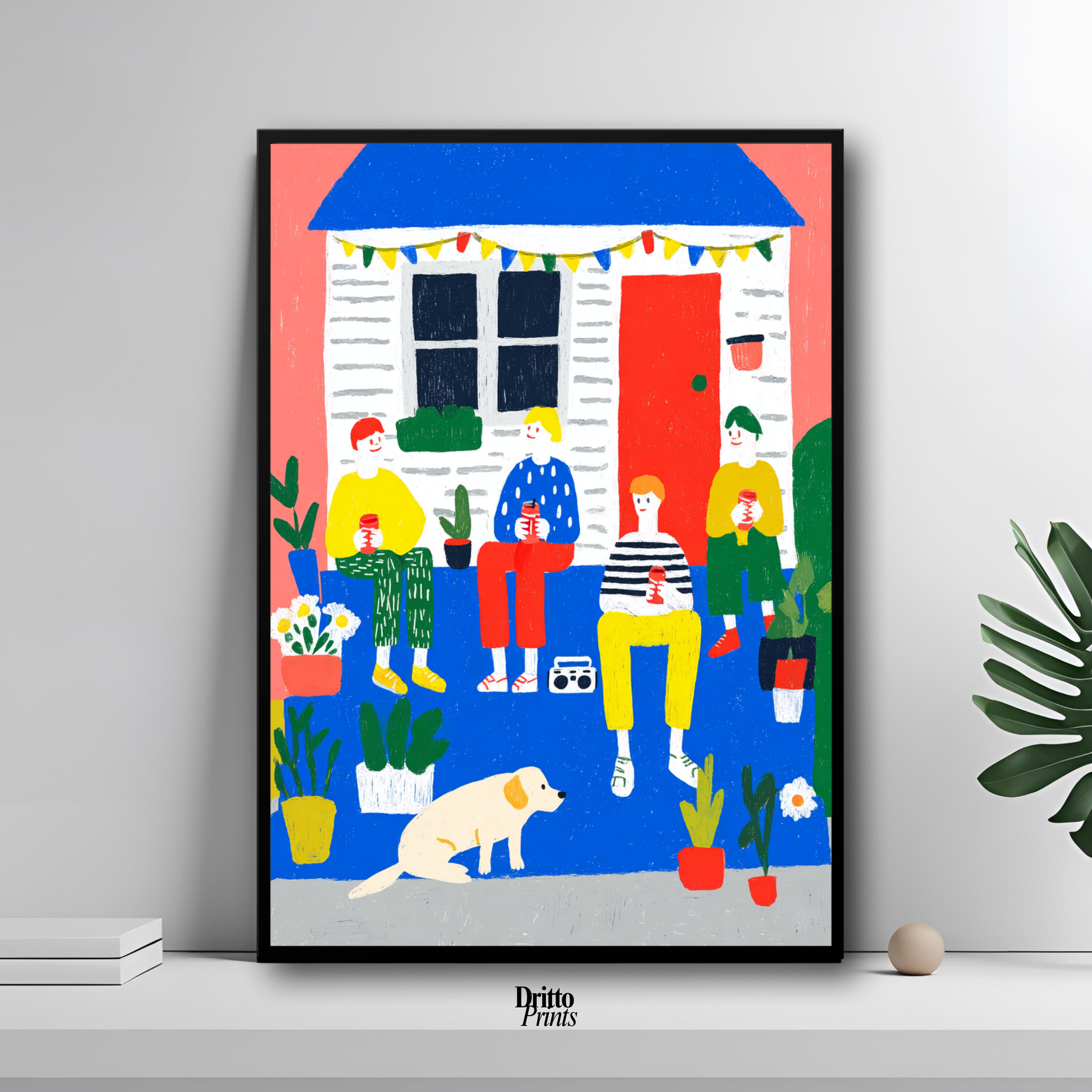 (FD47) Summer Evenings 1984 - Framed matte paper poster