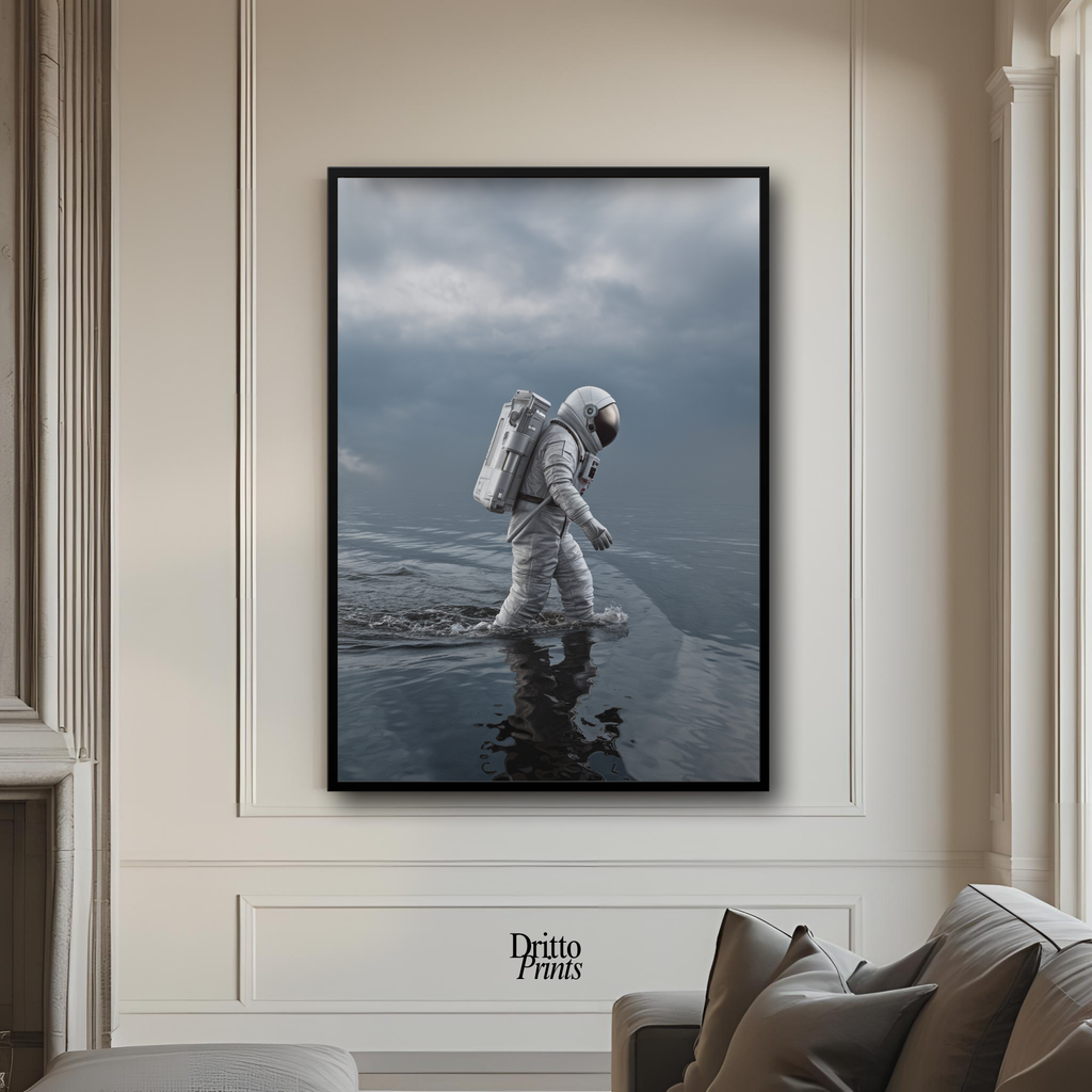 (FD25) Astronaut in Echo - Framed matte paper poster