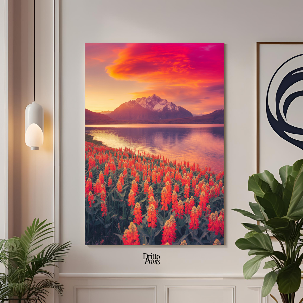 (CF3) Golden Hour Symphony - Framed canvas