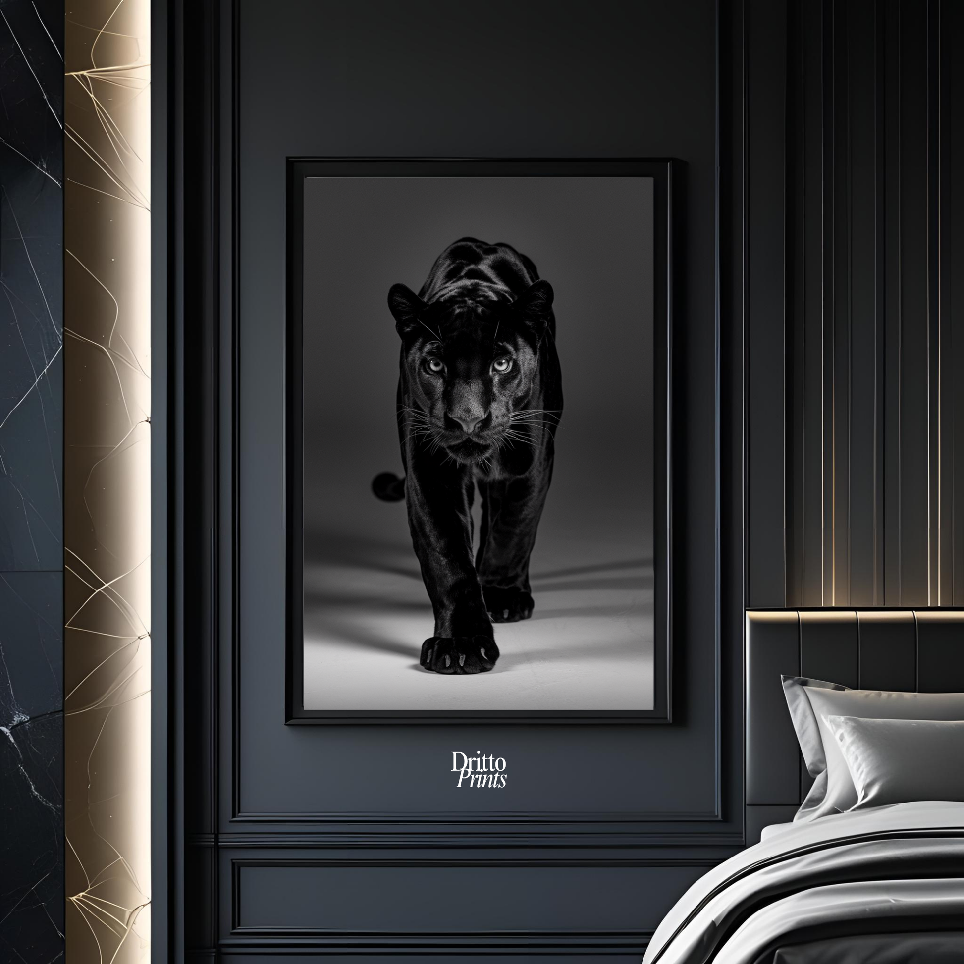 (FD7) Eyes of the Hunt - Framed matte paper poster
