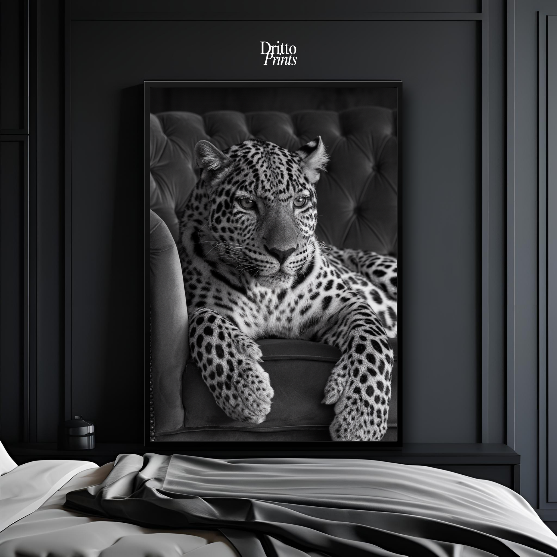 (FD8) The Silent Leopard - Framed matte paper poster
