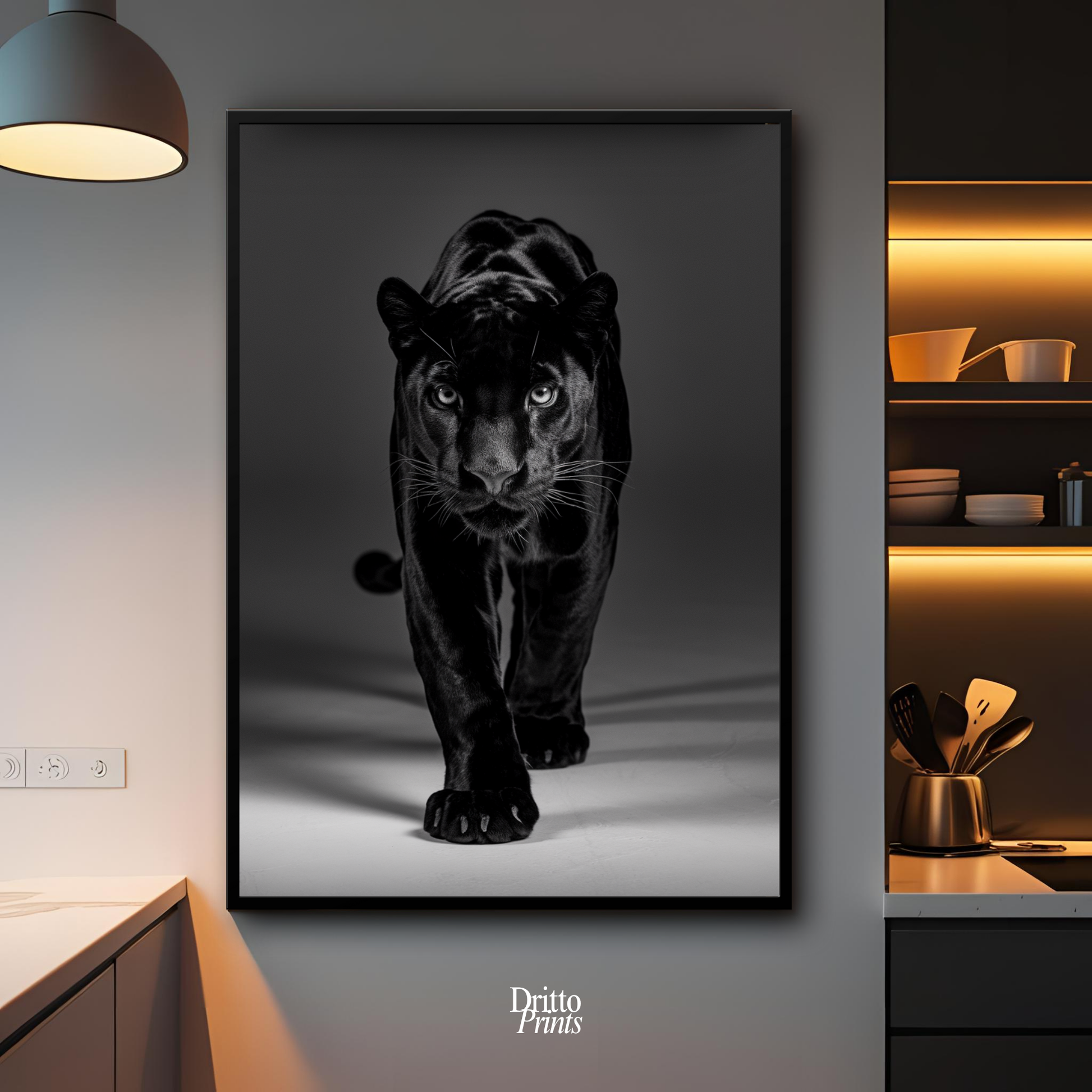 (FD7) Eyes of the Hunt - Framed matte paper poster