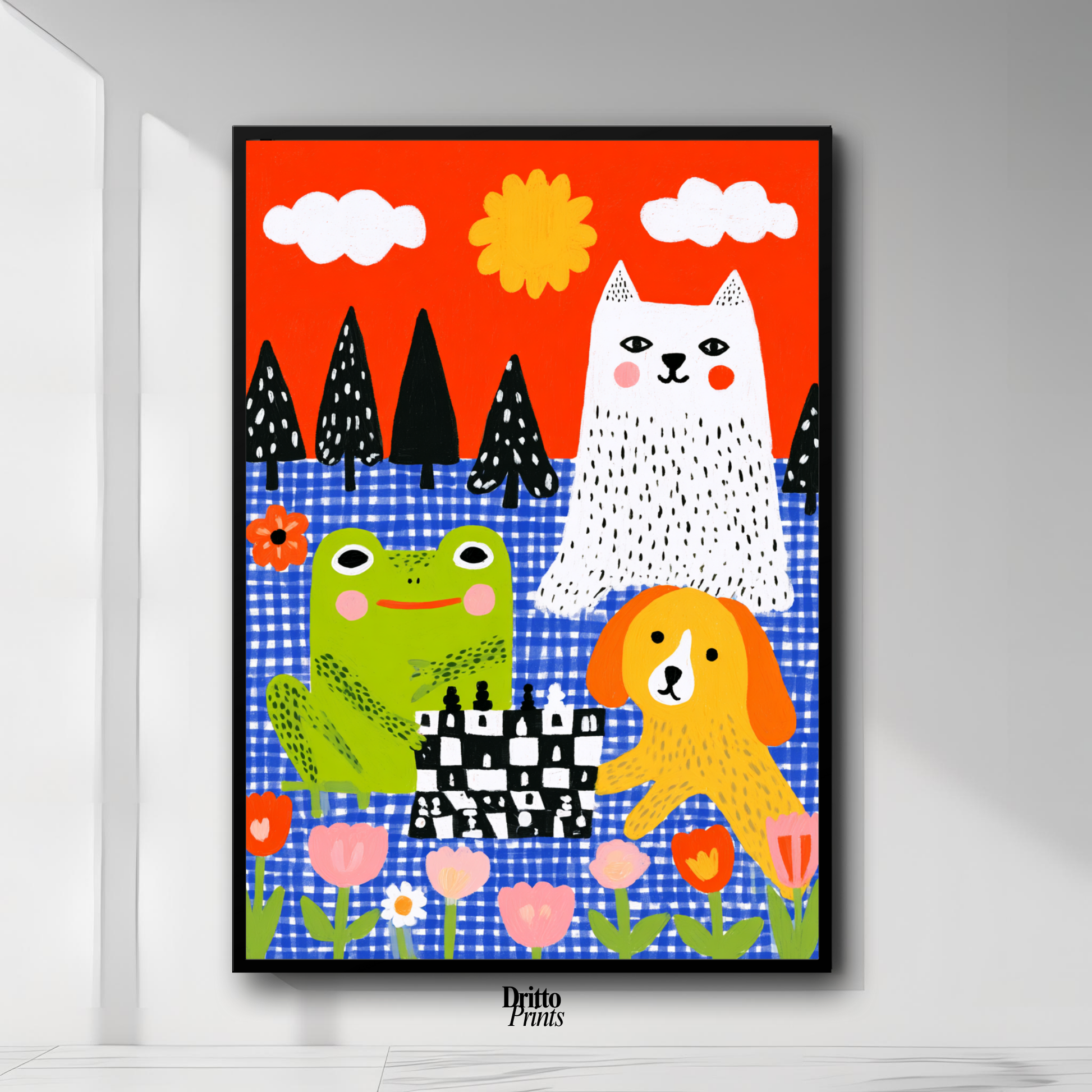 (FD49) The Game Night Trio – Framed matte paper poster