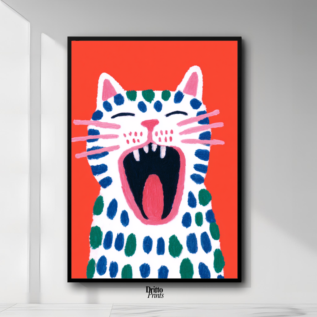 (FD48) The Screaming Paws - Framed matte paper poster