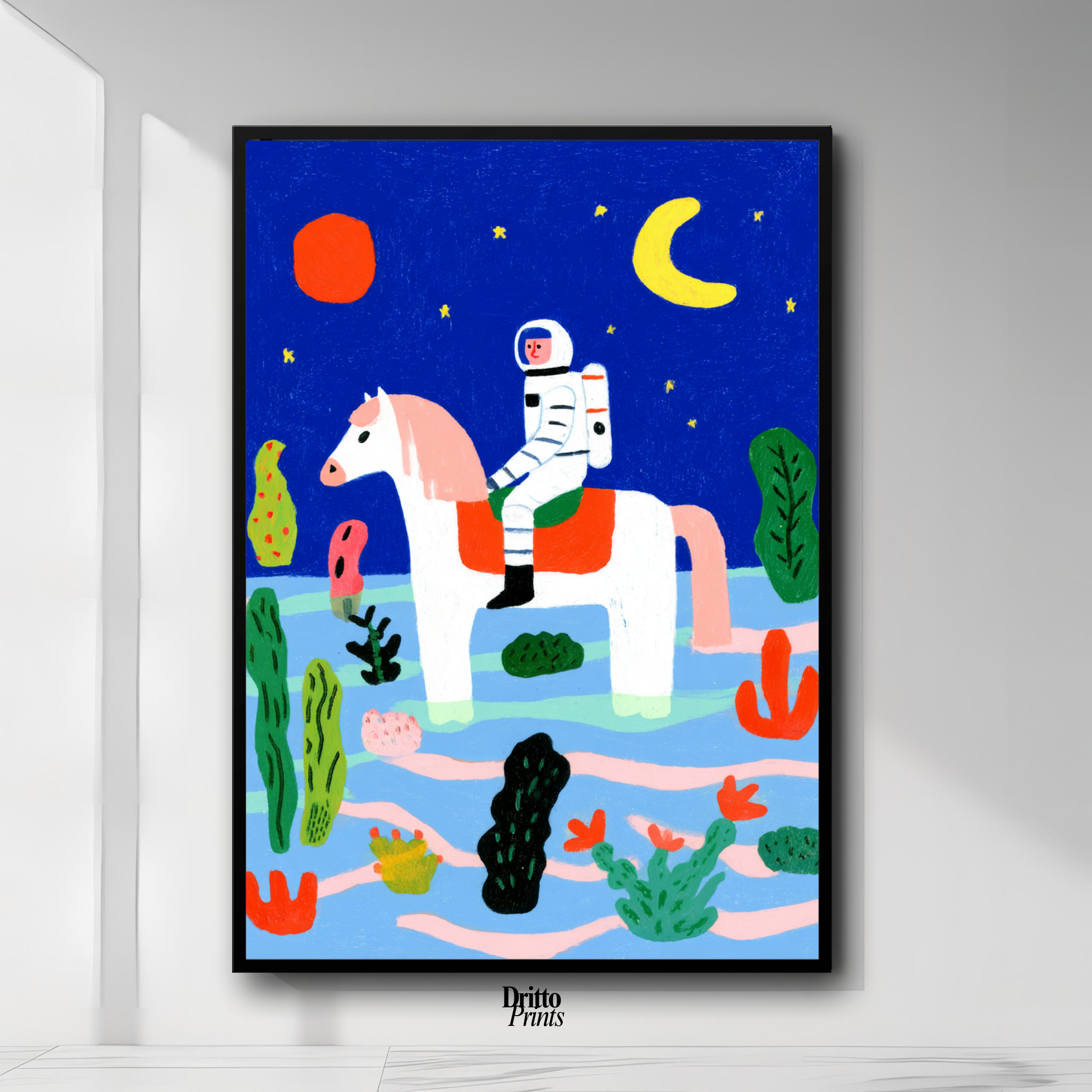 (FD42) Ghost Rider of the Midnight Tides – Framed Matte Paper Poster