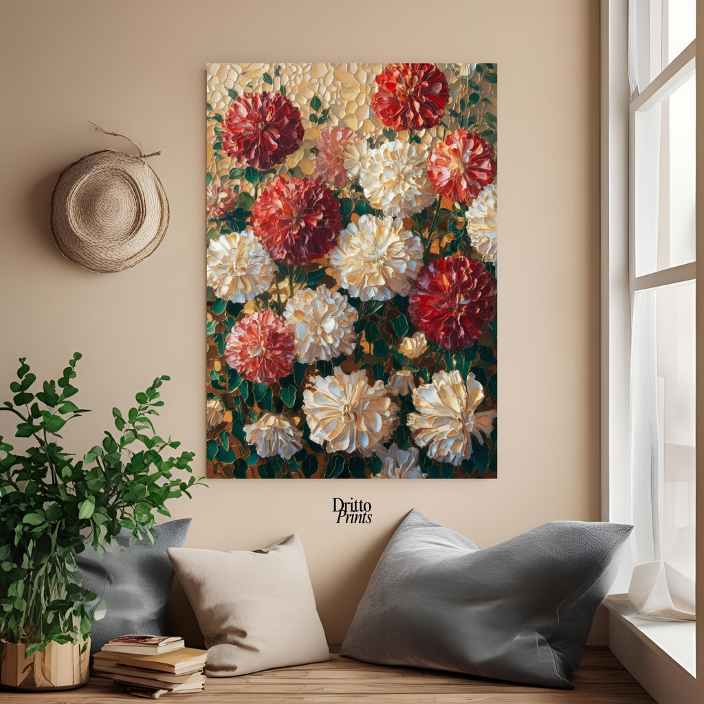 (CF2) Floral Symphony - Framed canvas