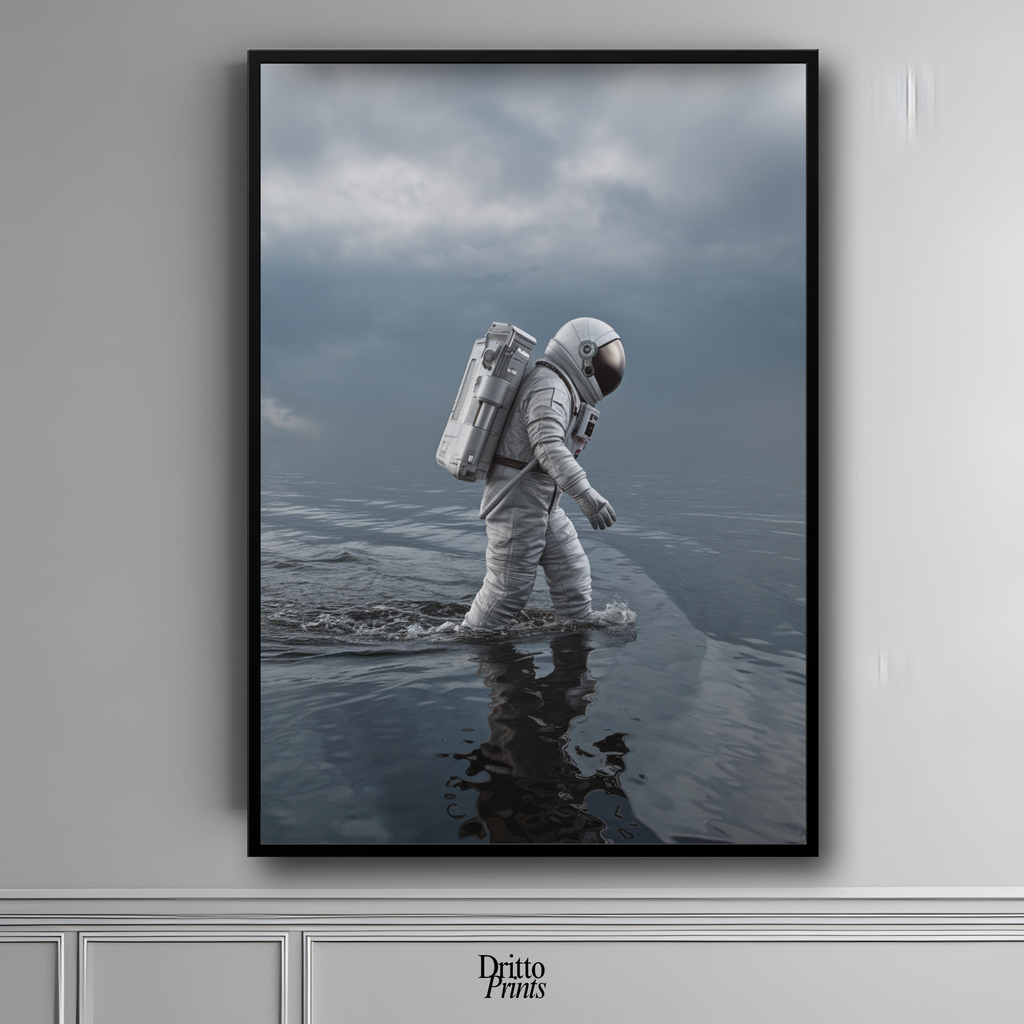 (FD25) Astronaut in Echo - Framed matte paper poster