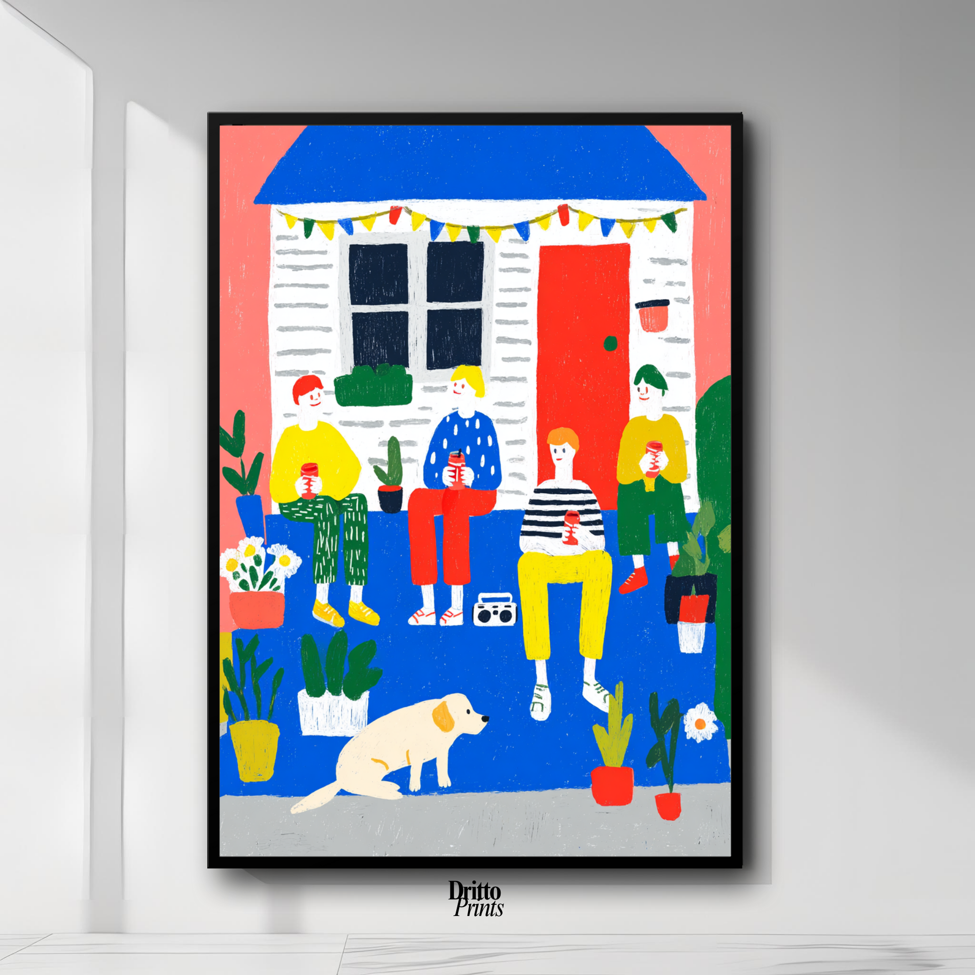 (FD47) Summer Evenings 1984 - Framed matte paper poster