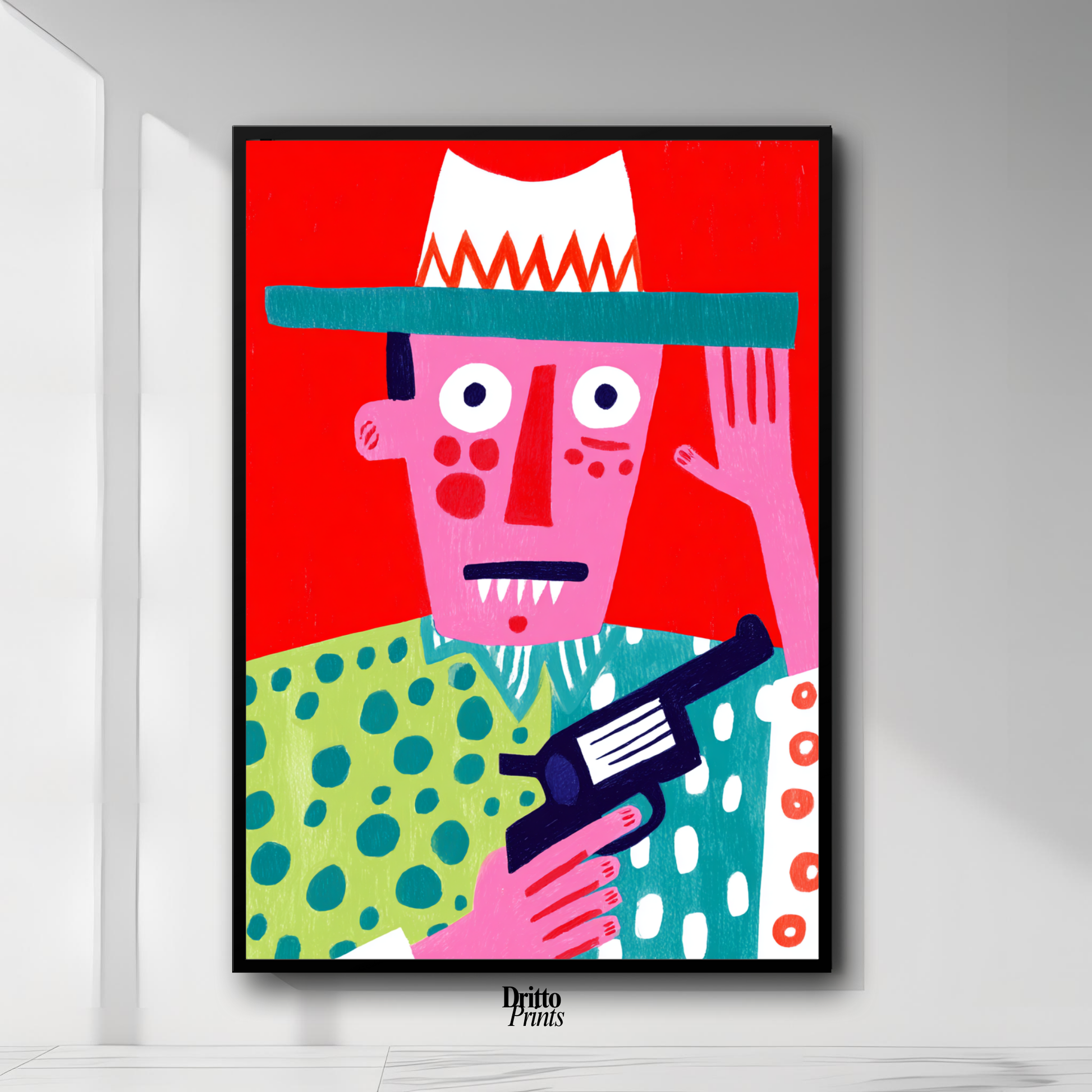 (FD43) Zombie Sheriff - Framed matte paper poster