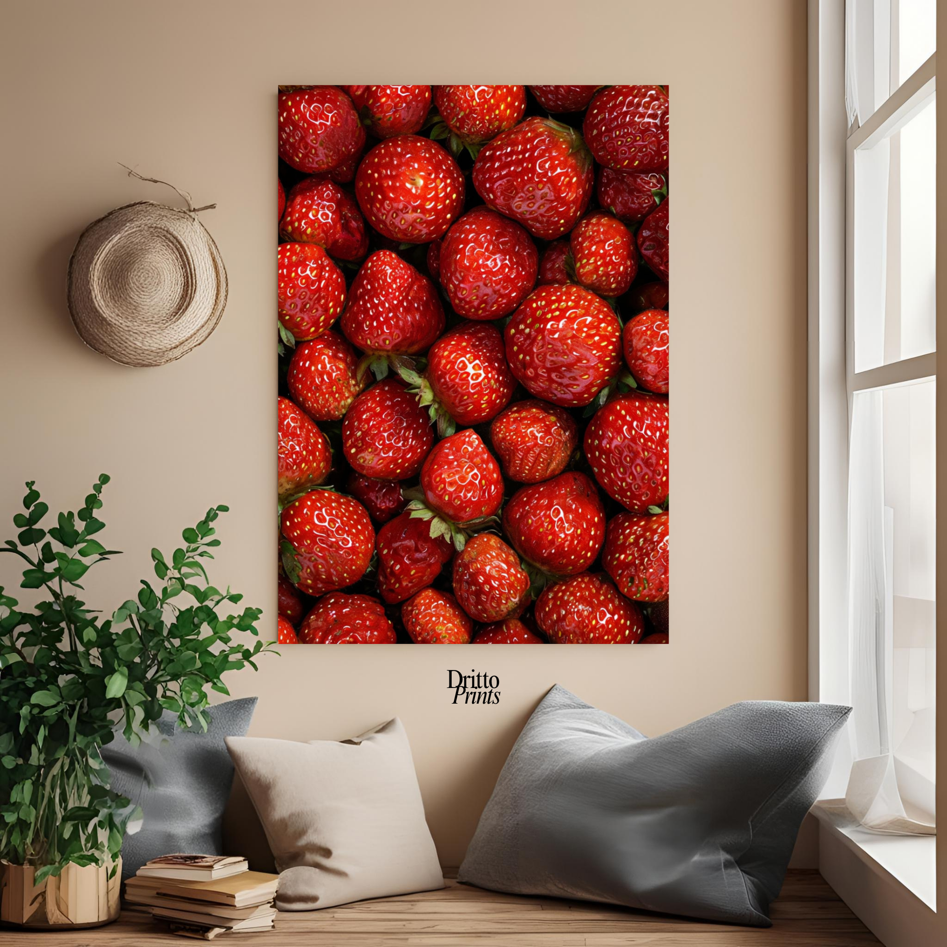 (PD5) The Strawberry Wall Taste of Summer - Poster