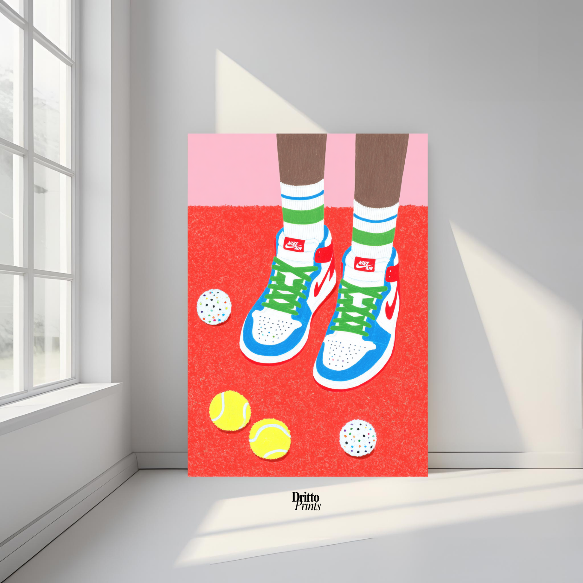 (PD31) Mocha Court Balls Poster