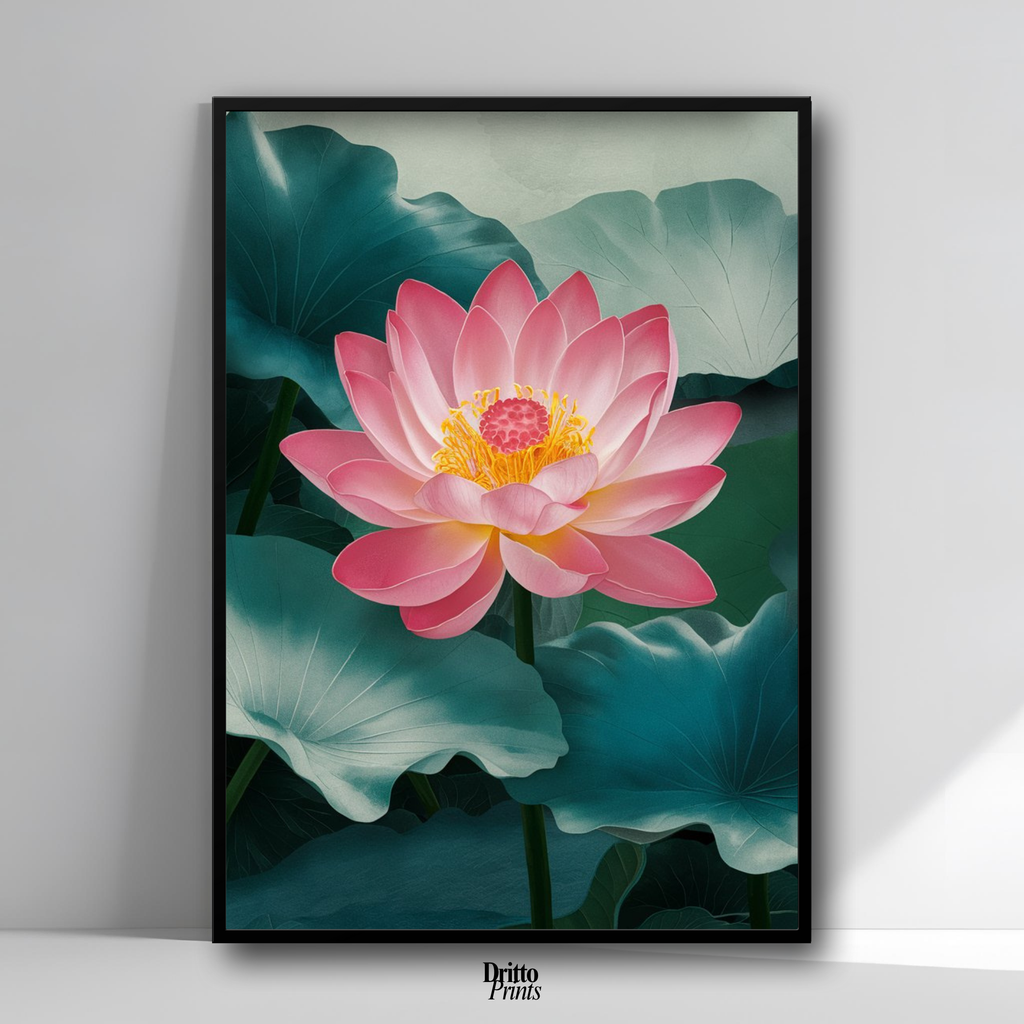 (FD30) Whispers of the Lotus - Framed matte paper poster