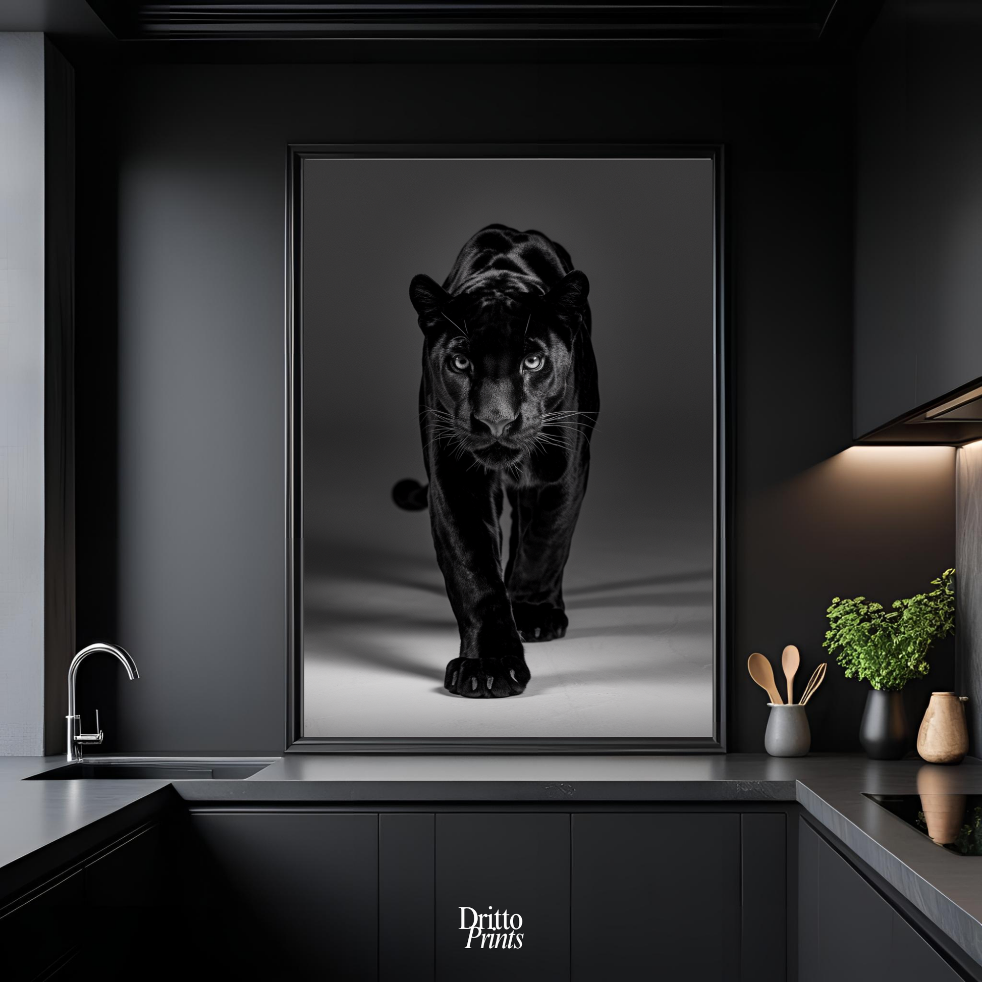 (FD7) Eyes of the Hunt - Framed matte paper poster