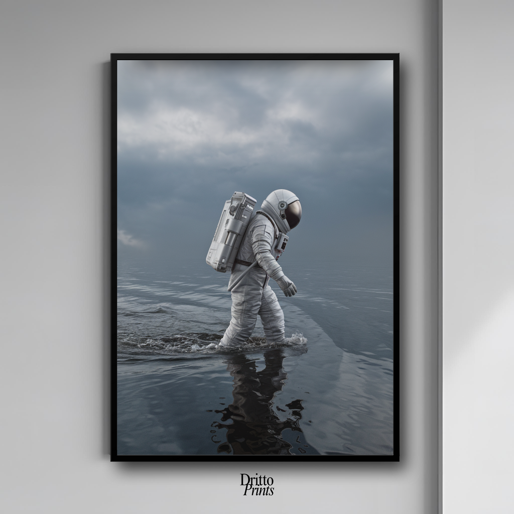 (FD25) Astronaut in Echo - Framed matte paper poster
