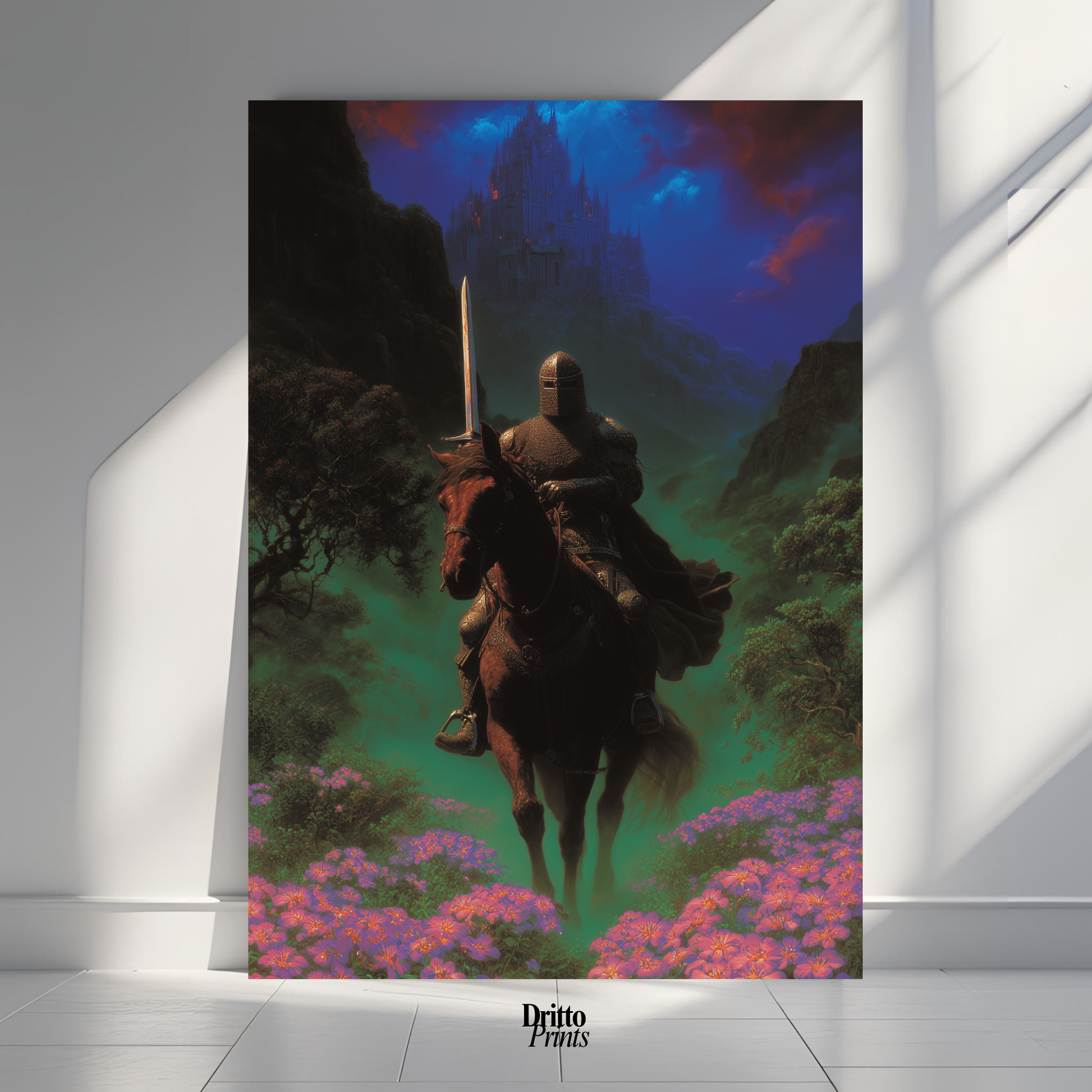 (PD24) Moonlit Bloom: The Knight Among Violets - Poster