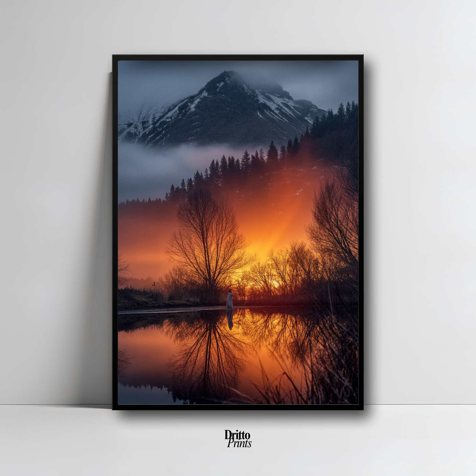 (FD29) When the Lake Remembered - Framed matte paper poster