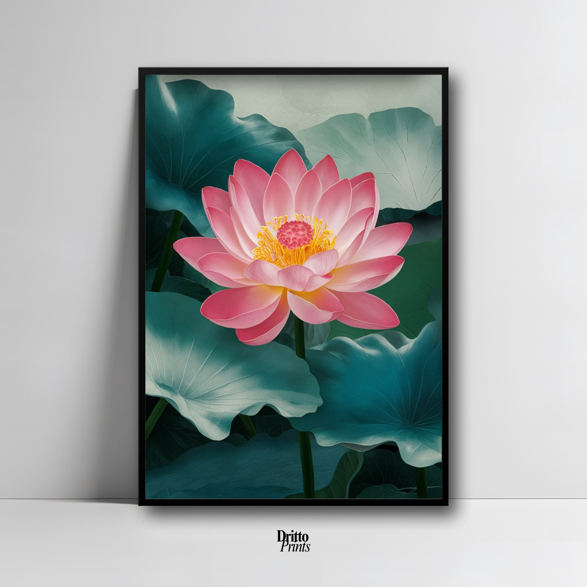 (FD30) Whispers of the Lotus - Framed matte paper poster