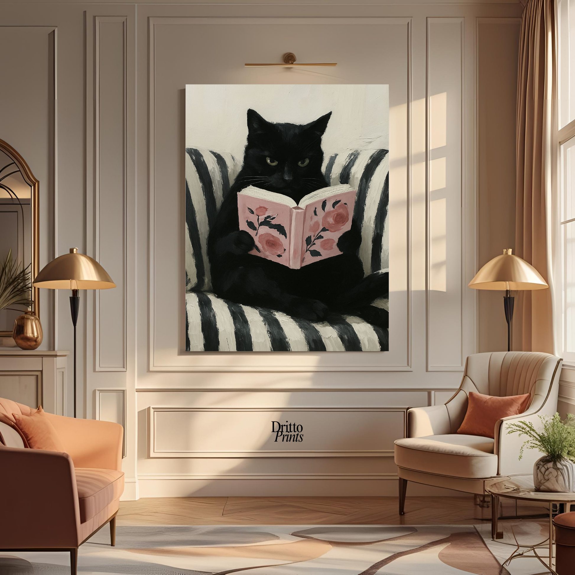 (PD4) The Cat Who Read in Stripes - Poster