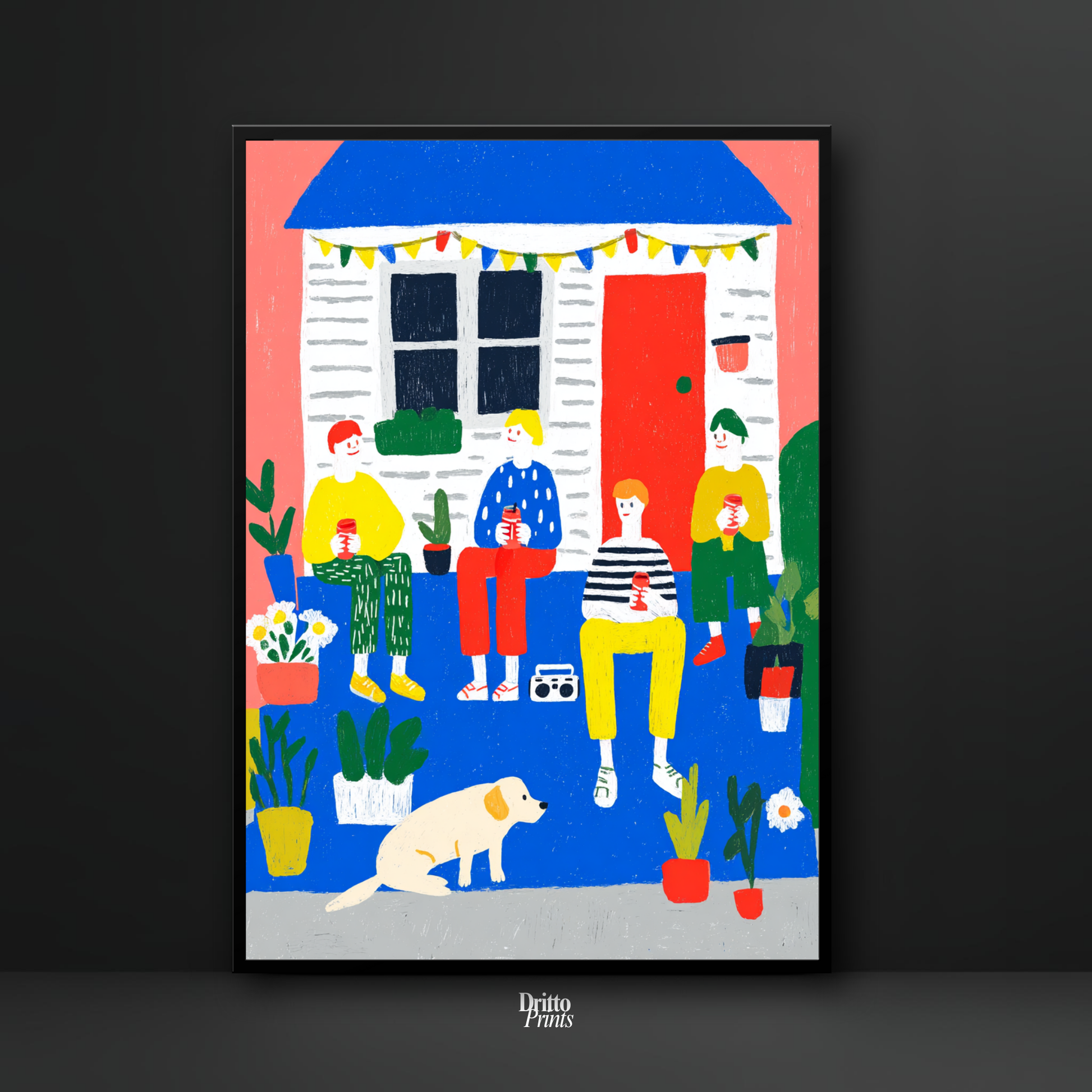 (FD47) Summer Evenings 1984 - Framed matte paper poster