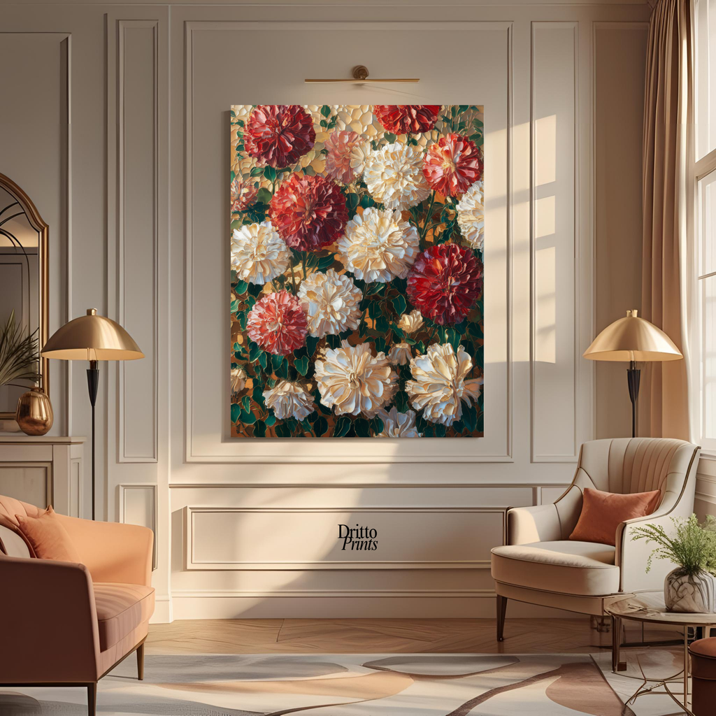 (CF2) Floral Symphony - Framed canvas