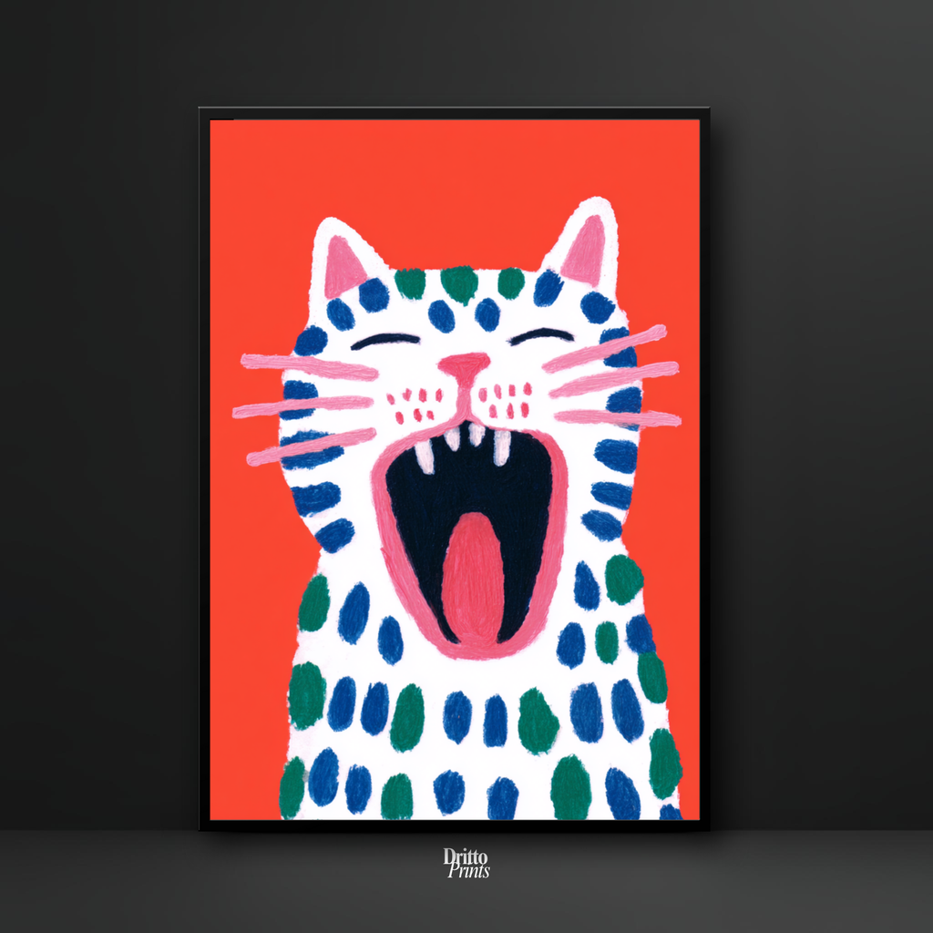 (FD48) The Screaming Paws - Framed matte paper poster
