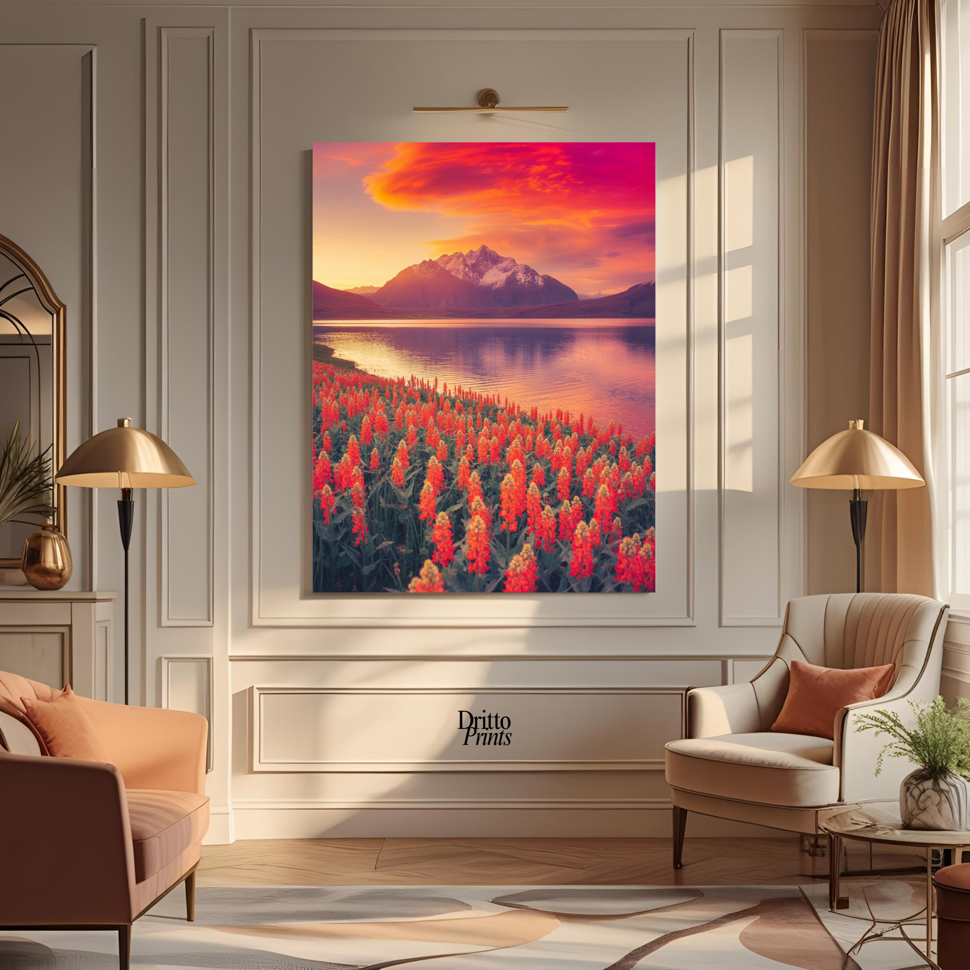 (CF3) Golden Hour Symphony - Framed canvas