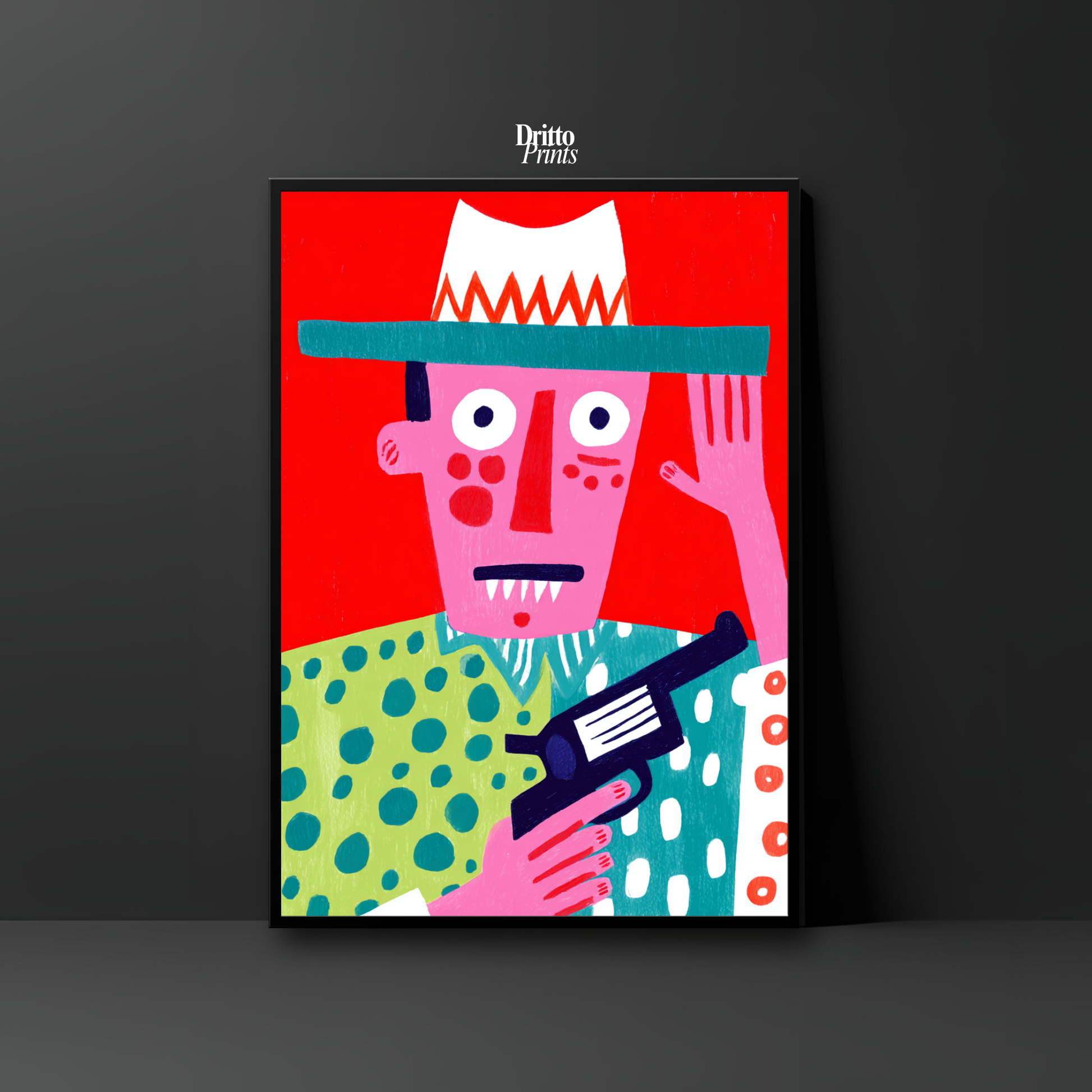 (FD43) Zombie Sheriff - Framed matte paper poster