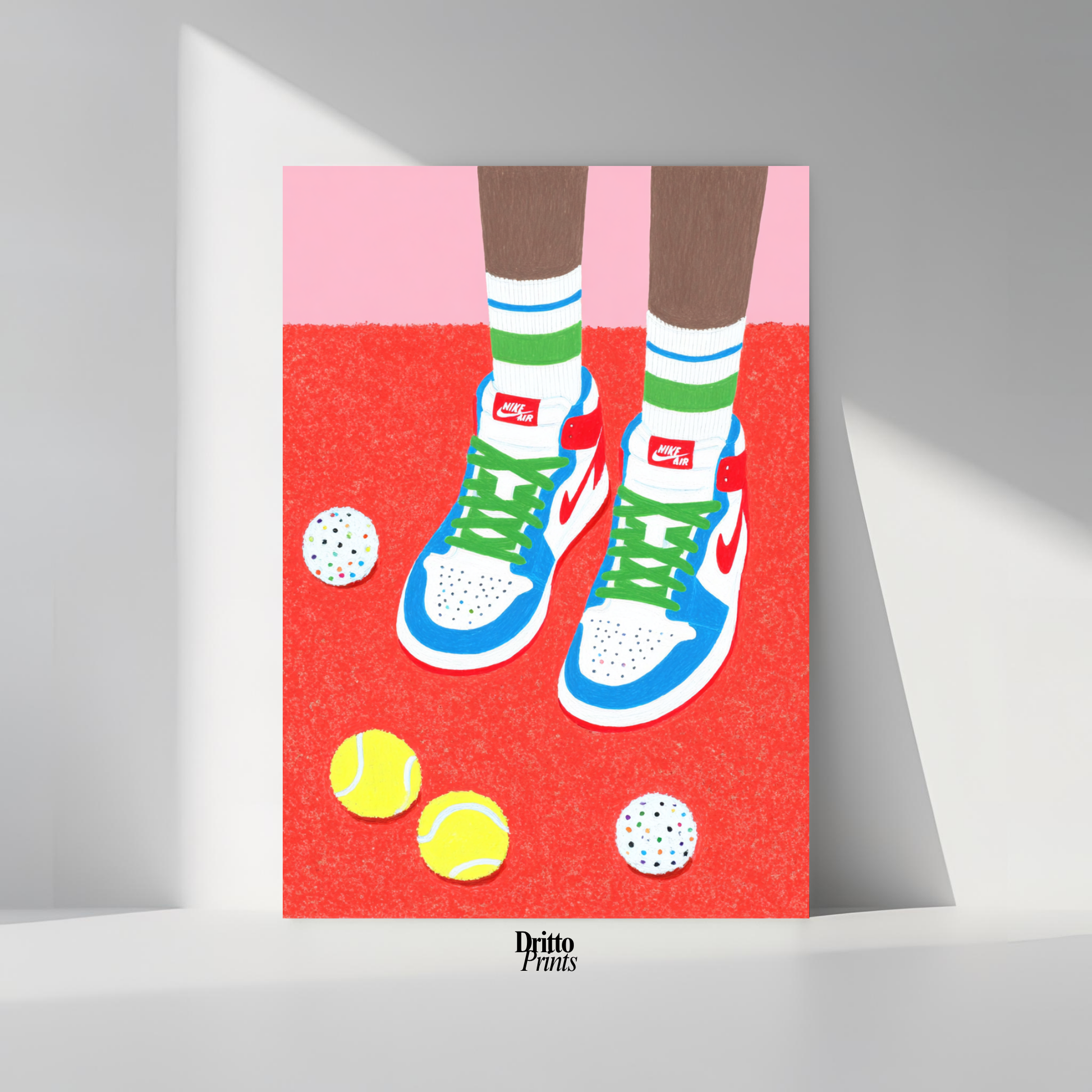 (PD31) Mocha Court Balls Poster