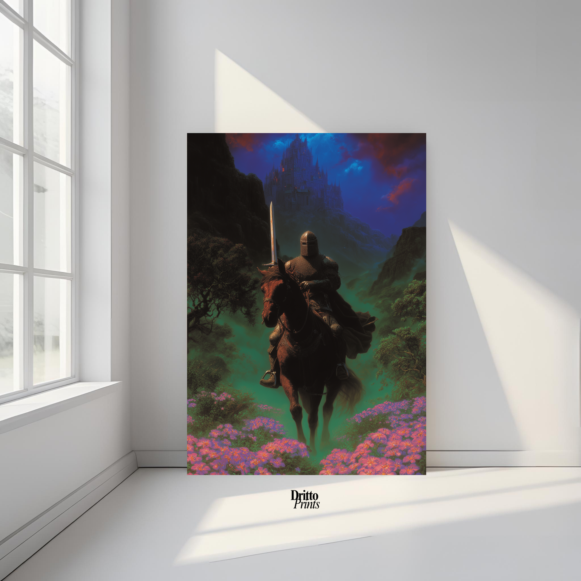 (PD24) Moonlit Bloom: The Knight Among Violets - Poster