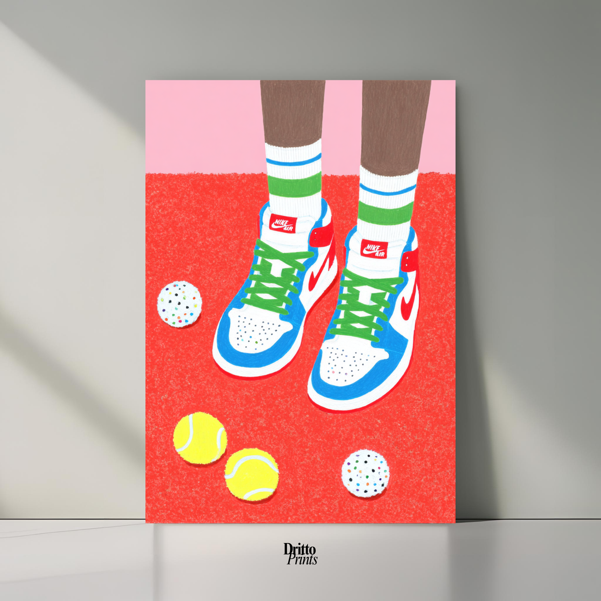 (PD31) Mocha Court Balls Poster
