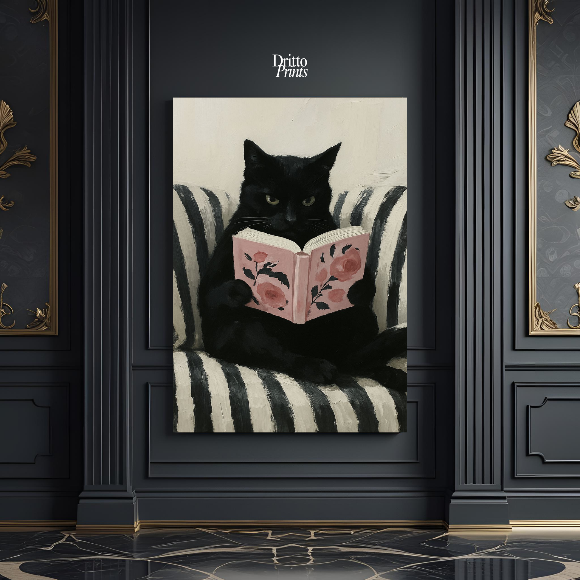 (PD4) The Cat Who Read in Stripes - Poster