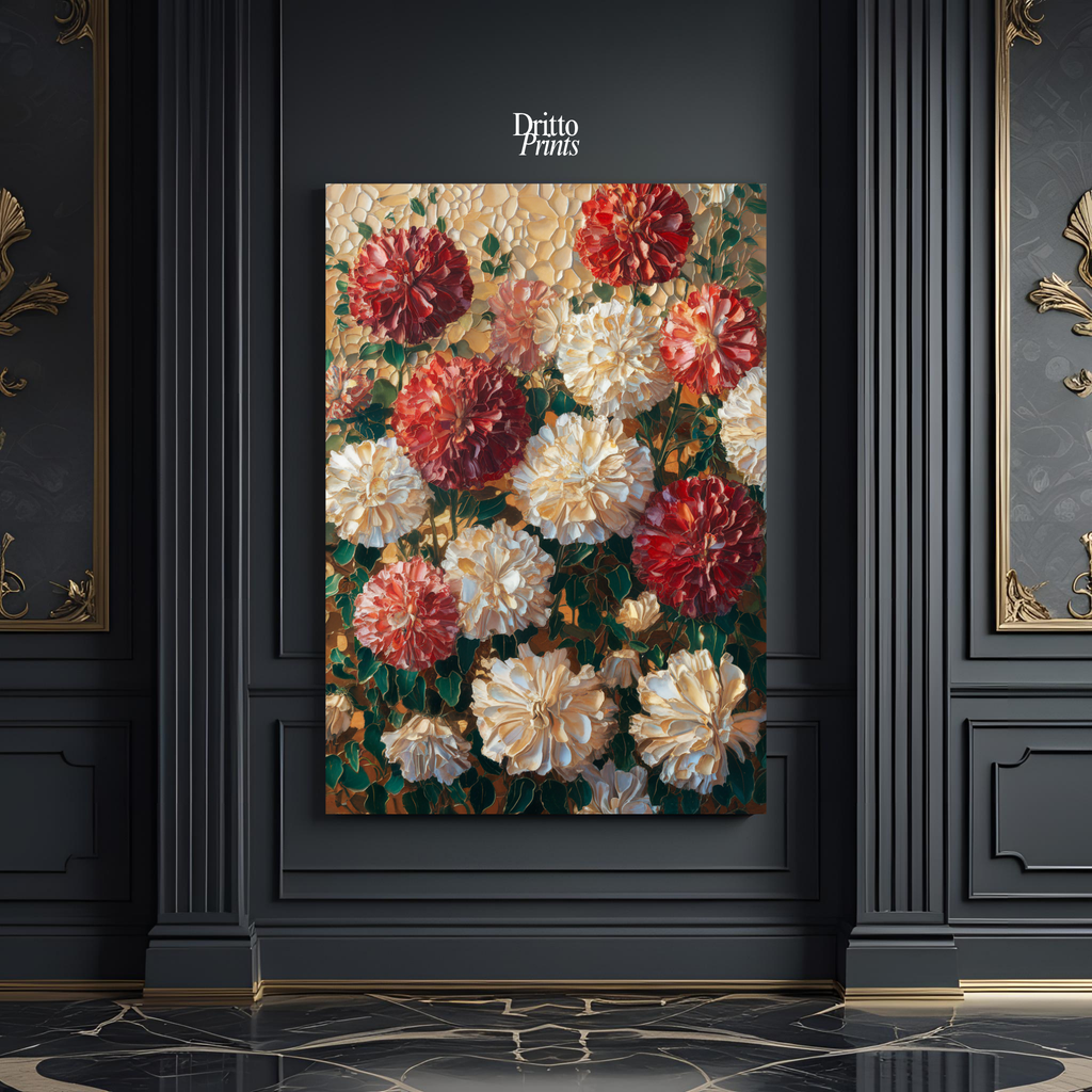 (CF2) Floral Symphony - Framed canvas