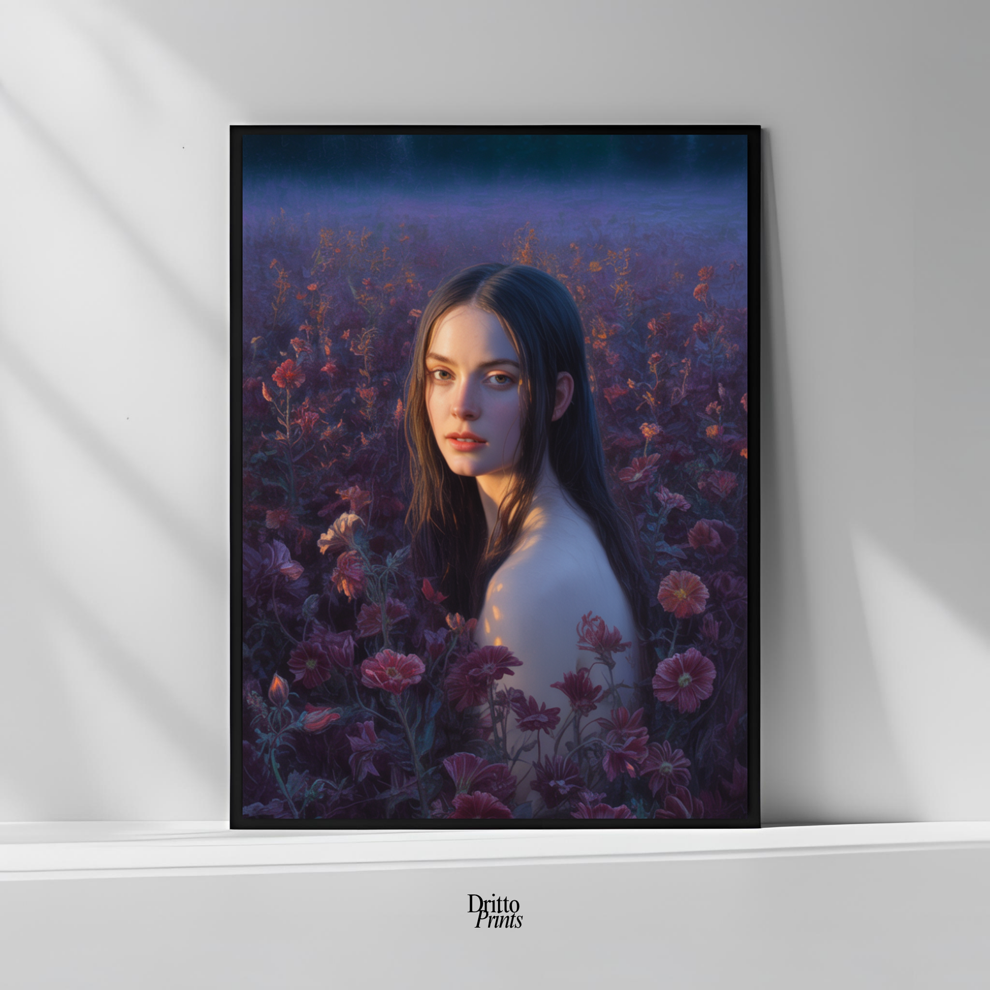 (FD21) Eclipsed in Bloom - Framed matte paper poster