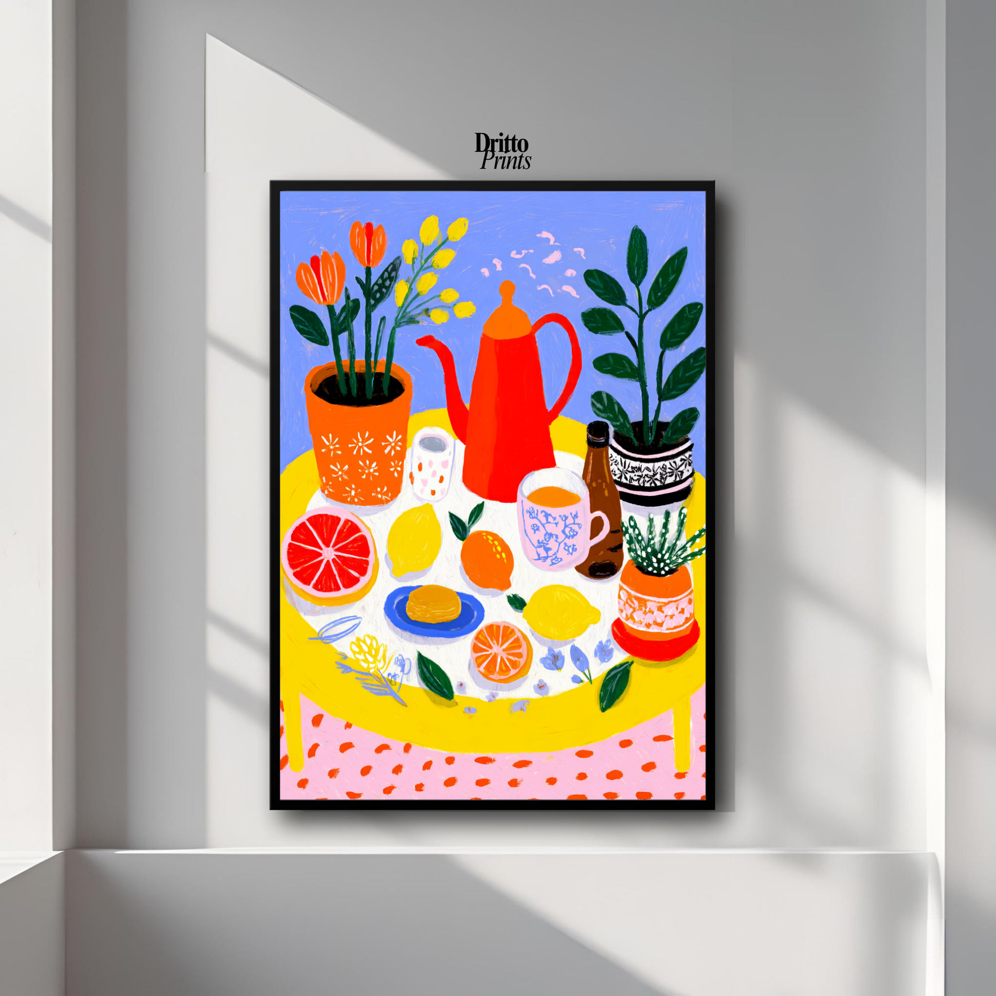 (FD44) Dacha Morning Table - Framed matte paper poster