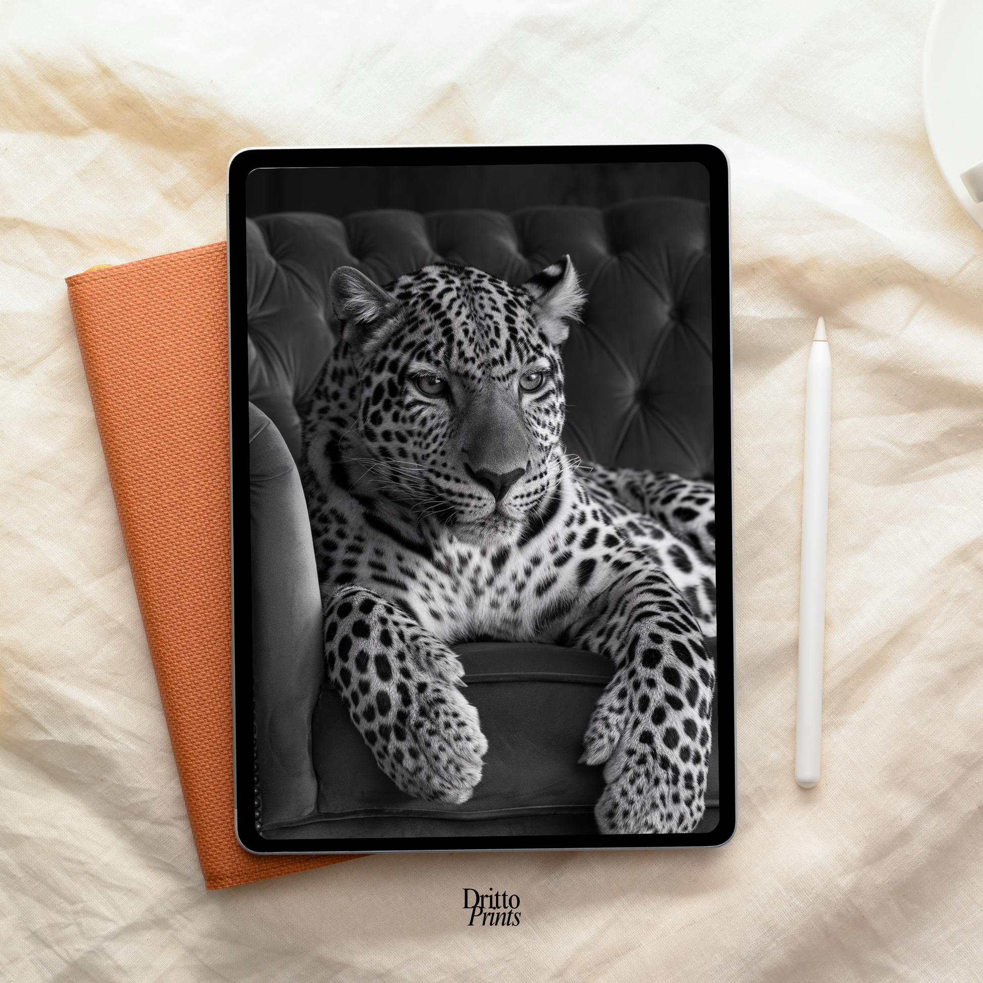 (FD8) The Silent Leopard - Framed matte paper poster