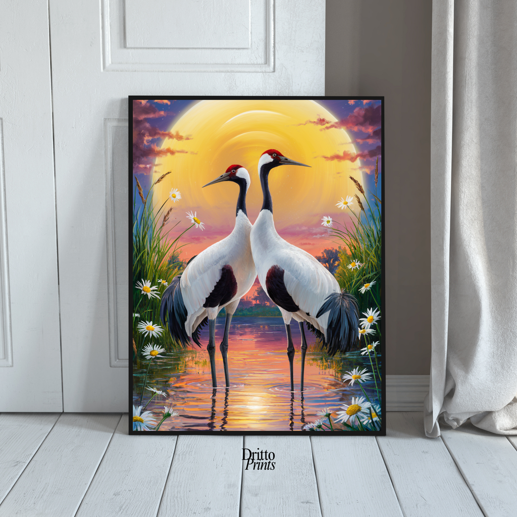 (FD18) Golden Companionship - Framed matte paper poster